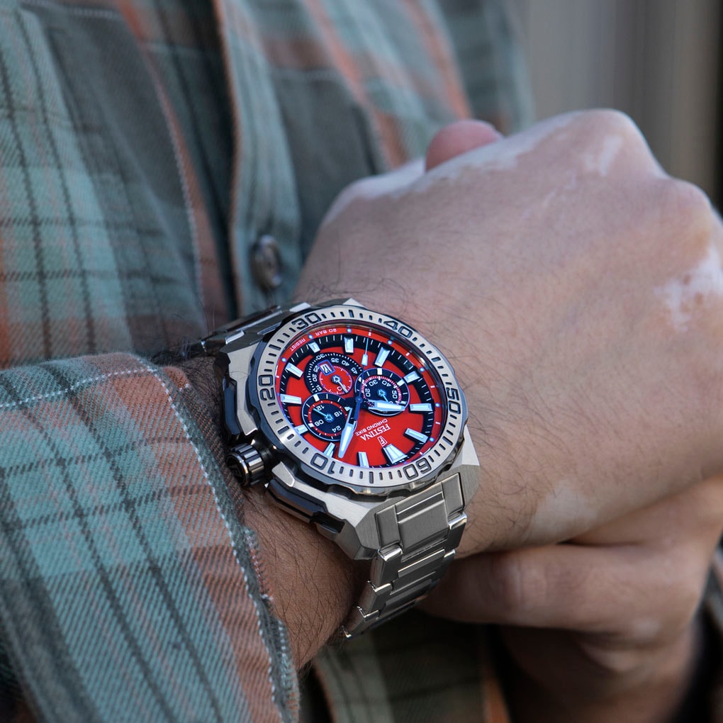 Festina Chronograph »Chrono Bike 2025«, Quarzuhr, Armbanduhr, Herrenuhr, Edelstahlarmband, analog, Tag