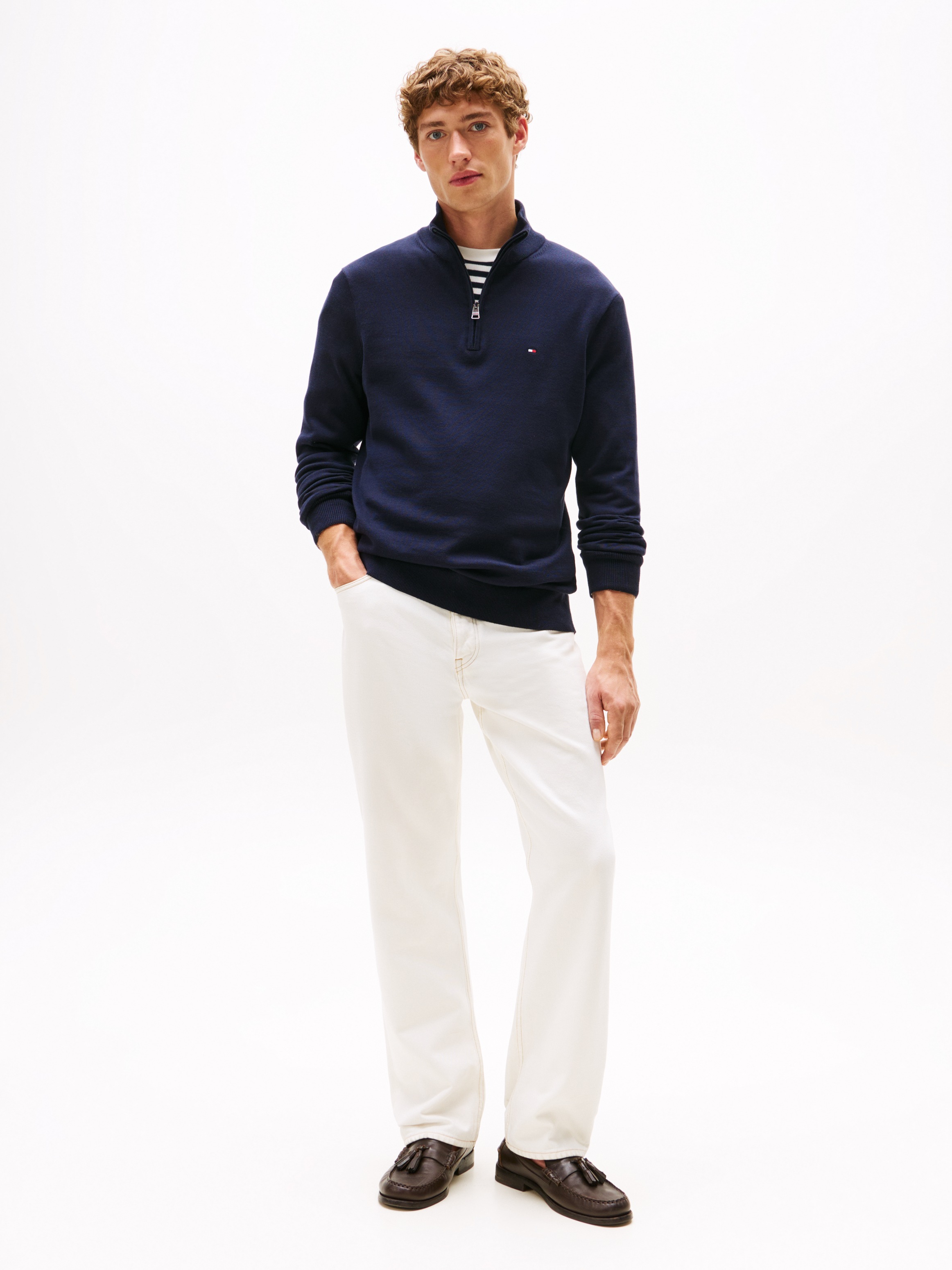 Tommy Hilfiger Troyer »ESSENTIAL COTTON ZIP MOCK«
