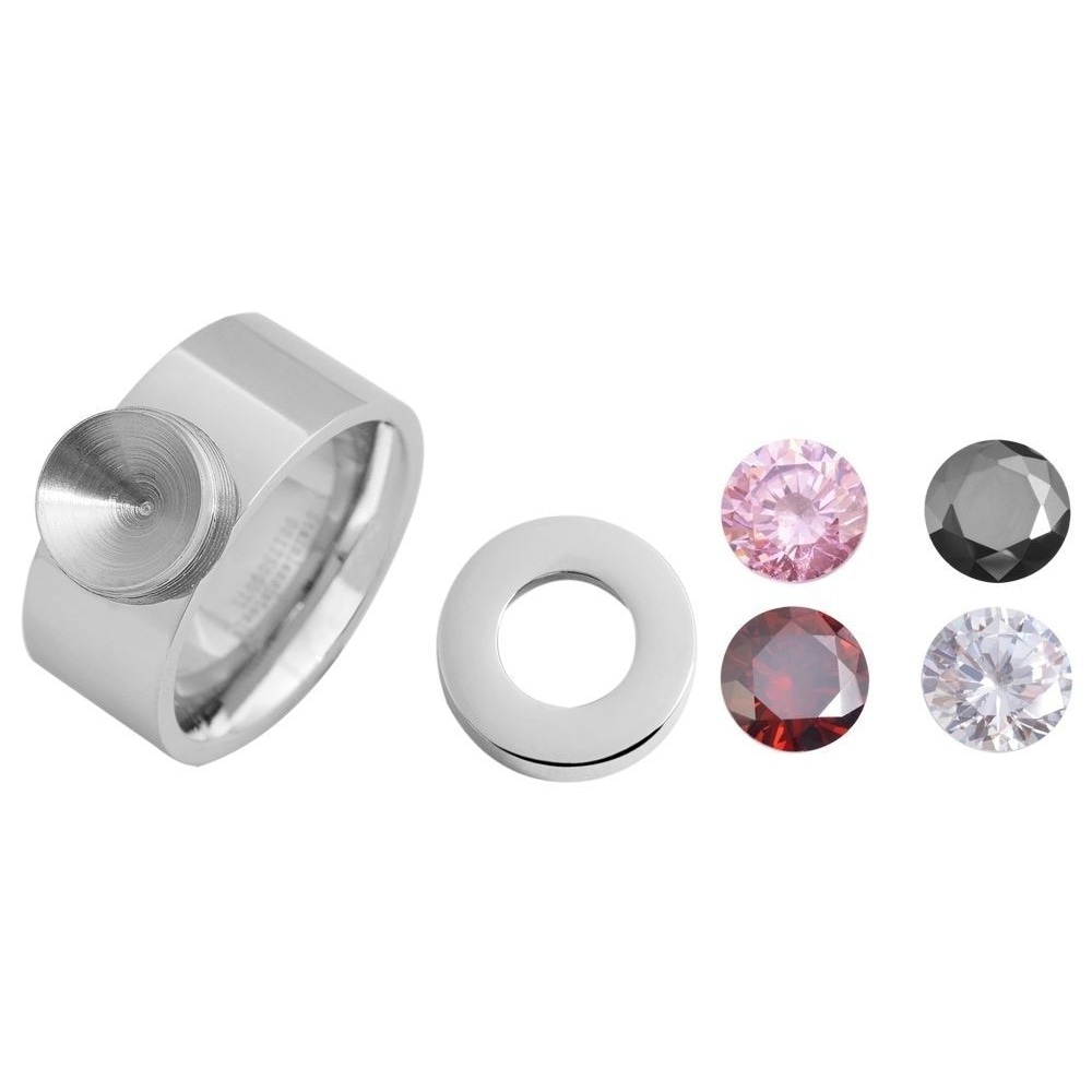 Fingerring ADELIA´S "Damen Ring aus Edelstahl" Gr. 54, silber, Fingerringe, Damen, 54, Edelstahl, Fingerring 9