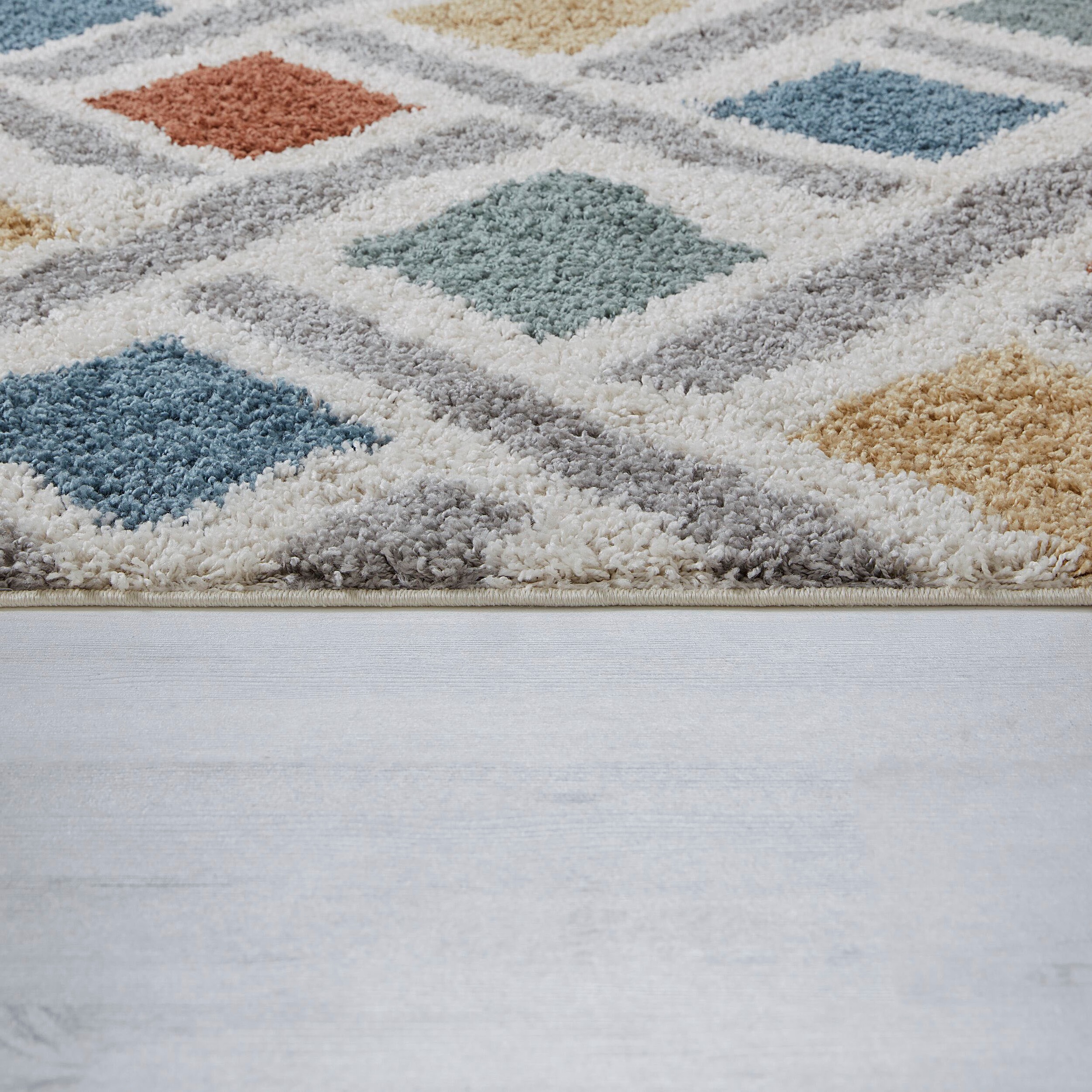 FLAIR RUGS Hochflor-Teppich »Sketch, mit geometrischem Design«, rechteckig, 30 mm Höhe, Shaggy Hoch-Flor, gemustert