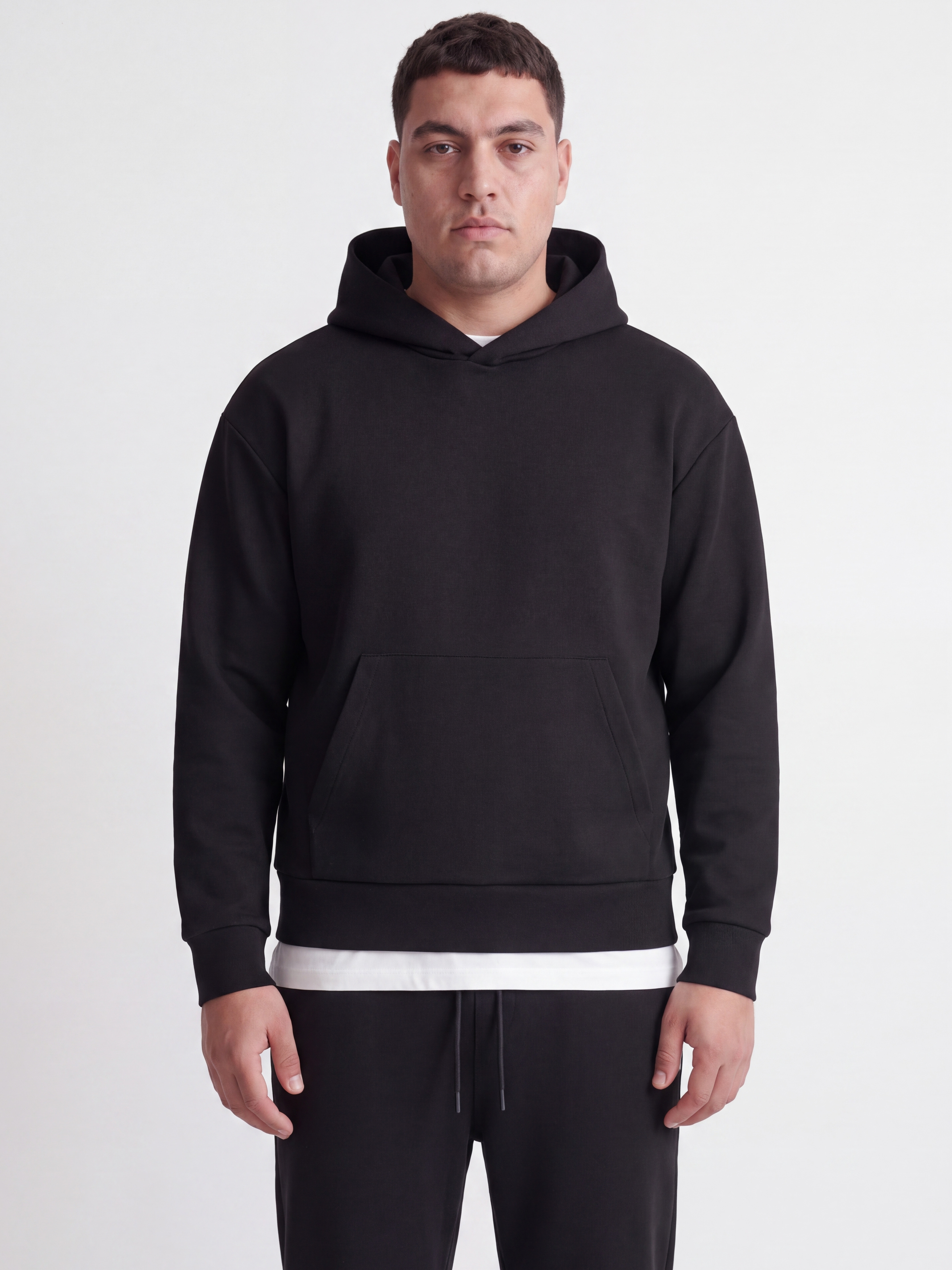 Jack & Jones PlusSize Kapuzensweatshirt "JJEBARRON SWEAT HOOD LN PLS", Materialmix, regular fit
