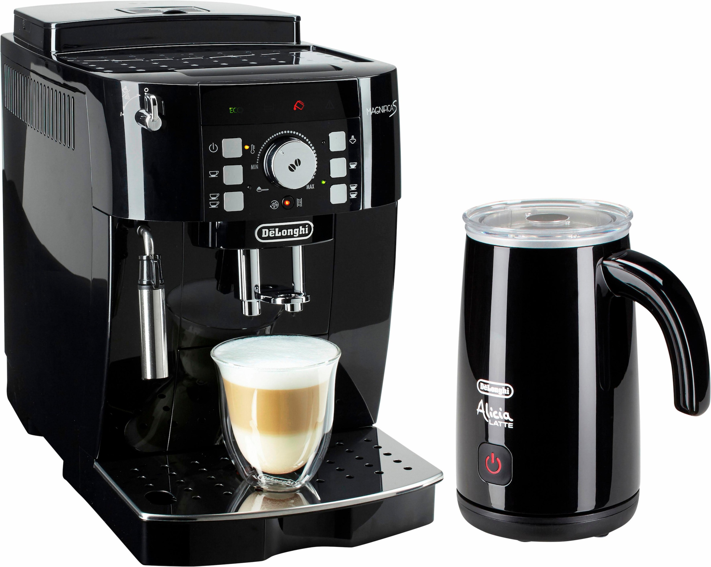 Kaffeevollautomat »Magnifica S ECAM 21.118.B«, inkl. Milchaufschäumer im Wert von UVP...