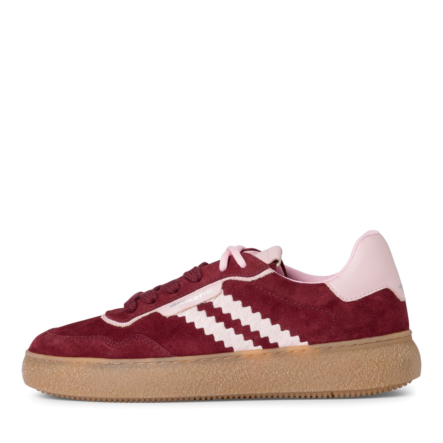 Tamaris Plateausneaker, Freizeitschuh, Halbschuh, Schnürschuh mit Kontrastbesatz