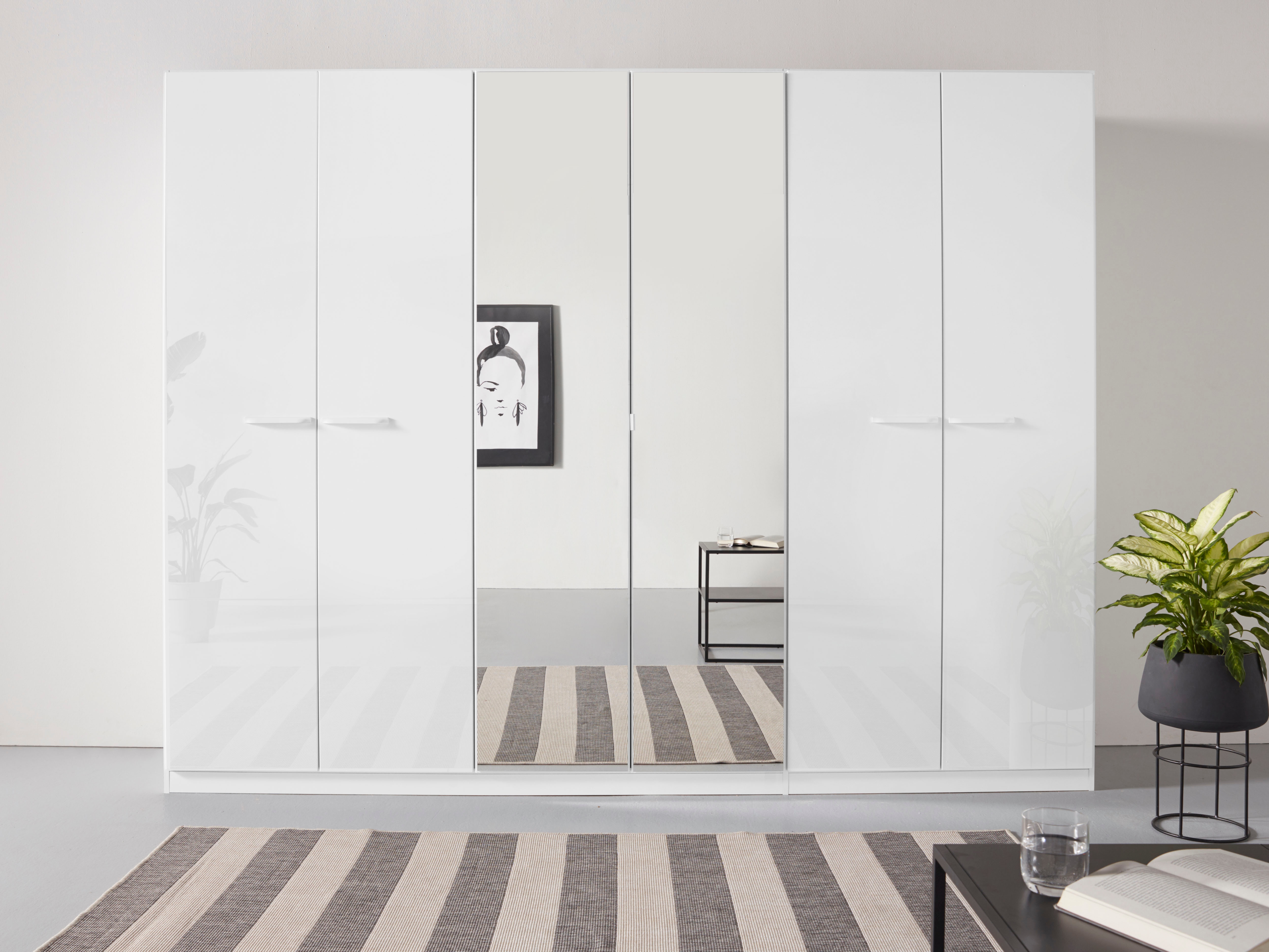 OTTO home Kleiderschrank "Mehrzweckschrank Aktenschrank Möbel Mietswohnung Schlafzimmer OTELI" erhältlich in Breiten 91-360 cm, ab Breite 136cm inkl. Innenschubladen, mit zusätzlichen Einlegeböden, optional mit Spiegel MADE IN GERMANY
