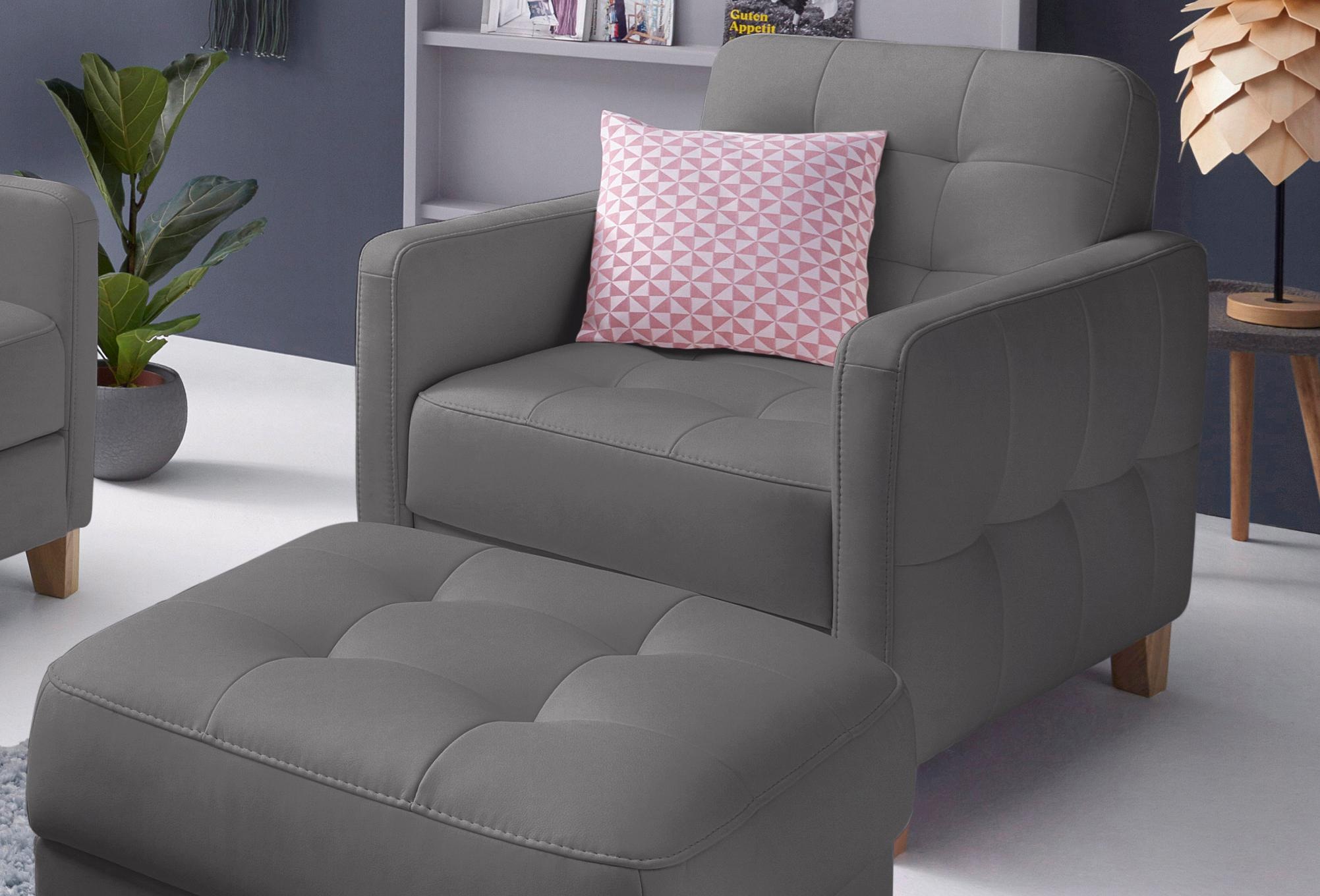 exxpo - sofa fashion Sessel "Elio, Loungesessel, aufwendige Detailverarbeit günstig online kaufen