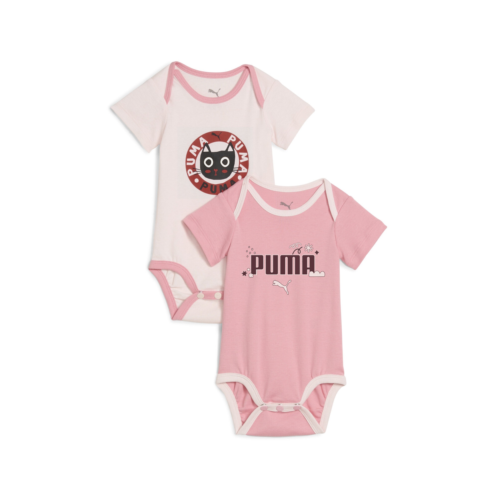 PUMA Jungen Jogginganzug "Minicats Newborn 2er-Pack Body Kinder", rosa, Gr. 74, Obermaterial: 100% Baumwolle, Sportanzüge