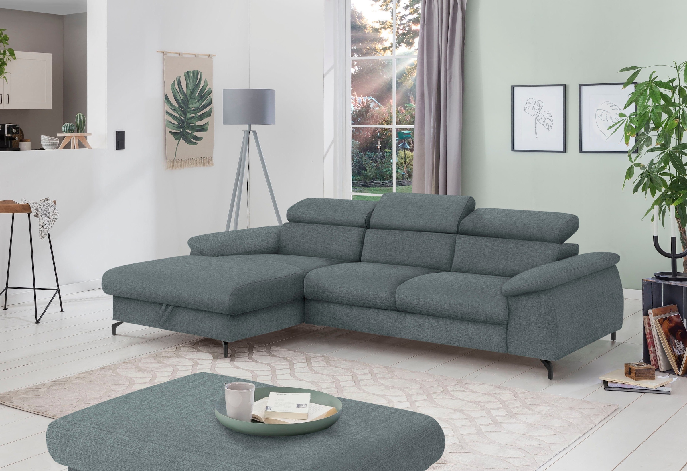 COTTA Polstergarnitur "Komaris L-Form", (Set), Set bestehend aus: Ecksofa m günstig online kaufen