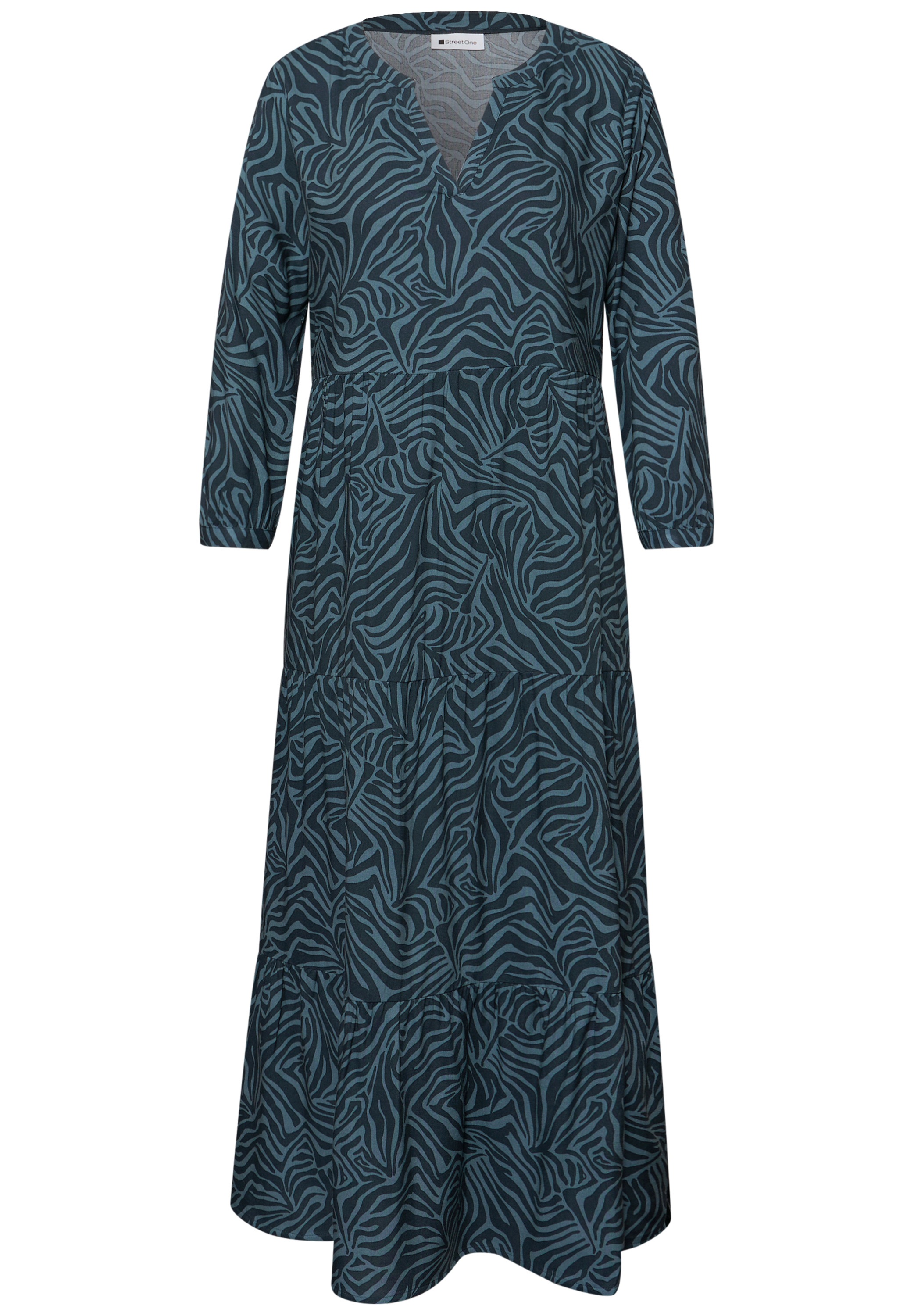 STREET ONE Midikleid Ohne Taschen mit Volant