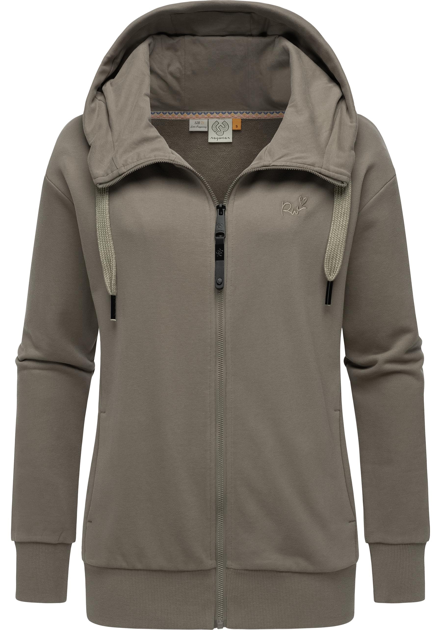 Ragwear Kapuzensweatjacke »Yodis Zip«, weicher Damen Zip-Hoodie mit Kapuze