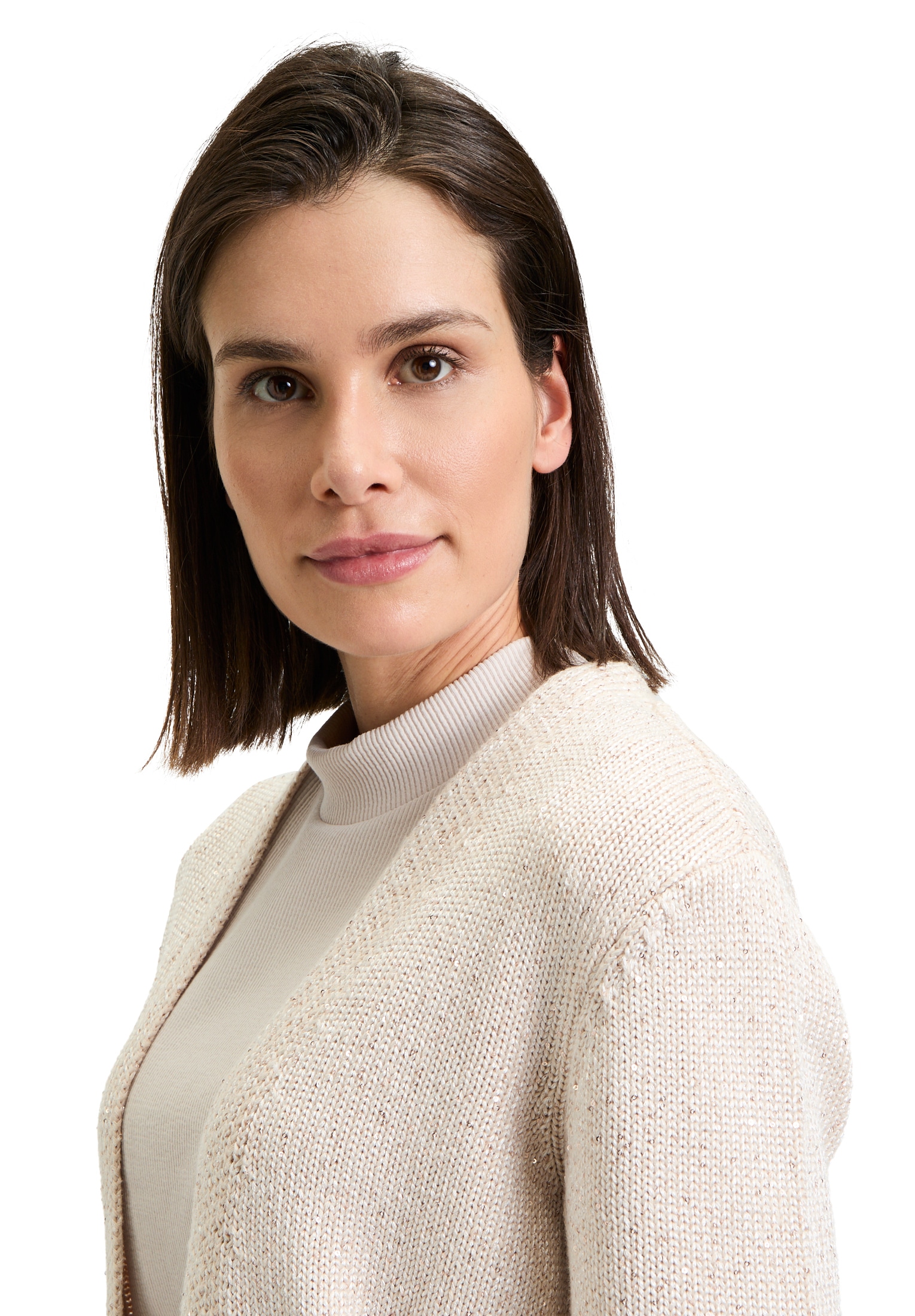 Betty&Co Strickjacke »Betty & Co Strick-Cardigan mit Pailletten«, Glitzer
