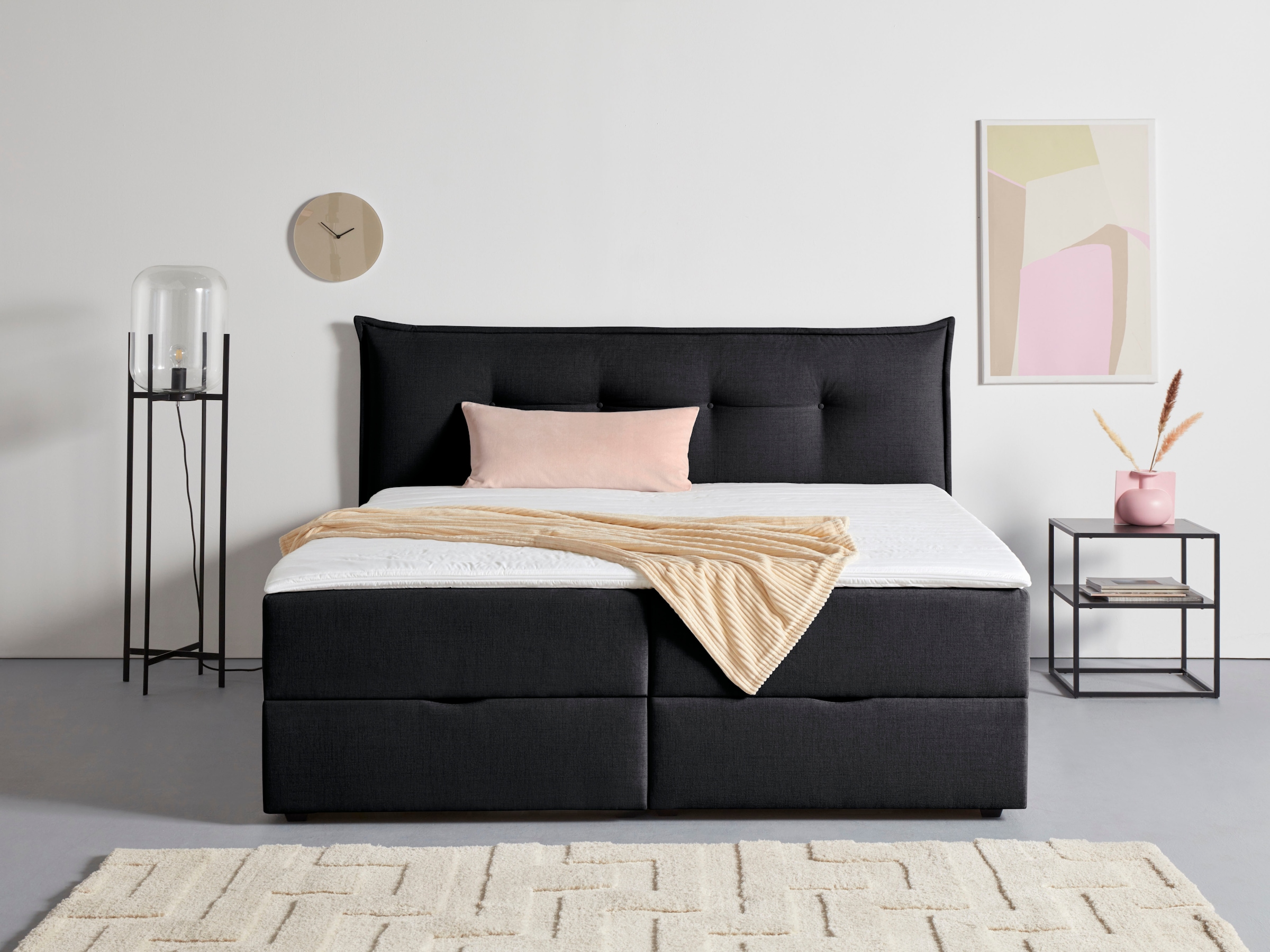 Home affaire Boxbett "Kederleicht" inklusive Bettkasten & Topper, in 4 Breiten und 2 Härtegraden