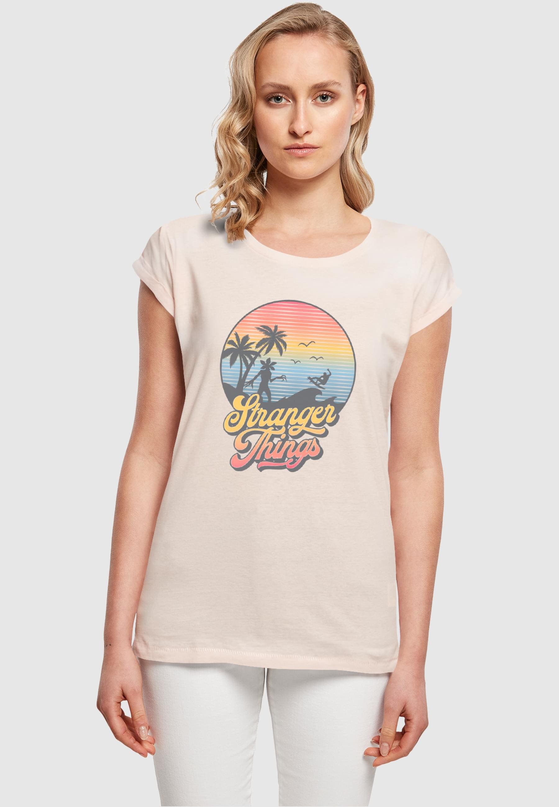 ABSOLUTE CULT T-Shirt »ABSOLUTE CULT Damen Ladies Stranger Things - LA Gradient T-Shirt«, (1 tlg.)