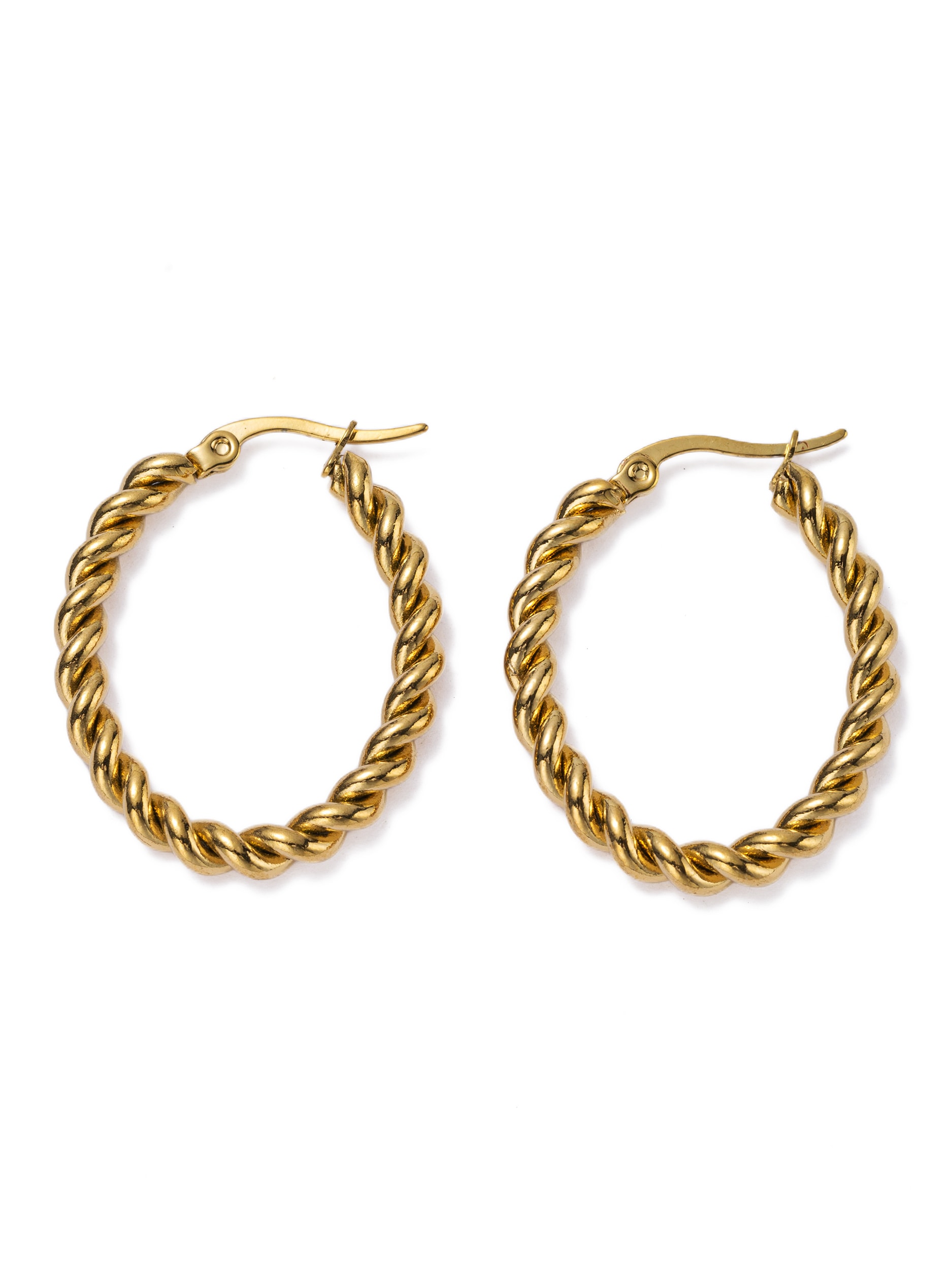 Firetti Paar Creolen »Schmuck Geschenk Edelstahl Ohrschmuck Ohrringe Kordel« Made in Germany
