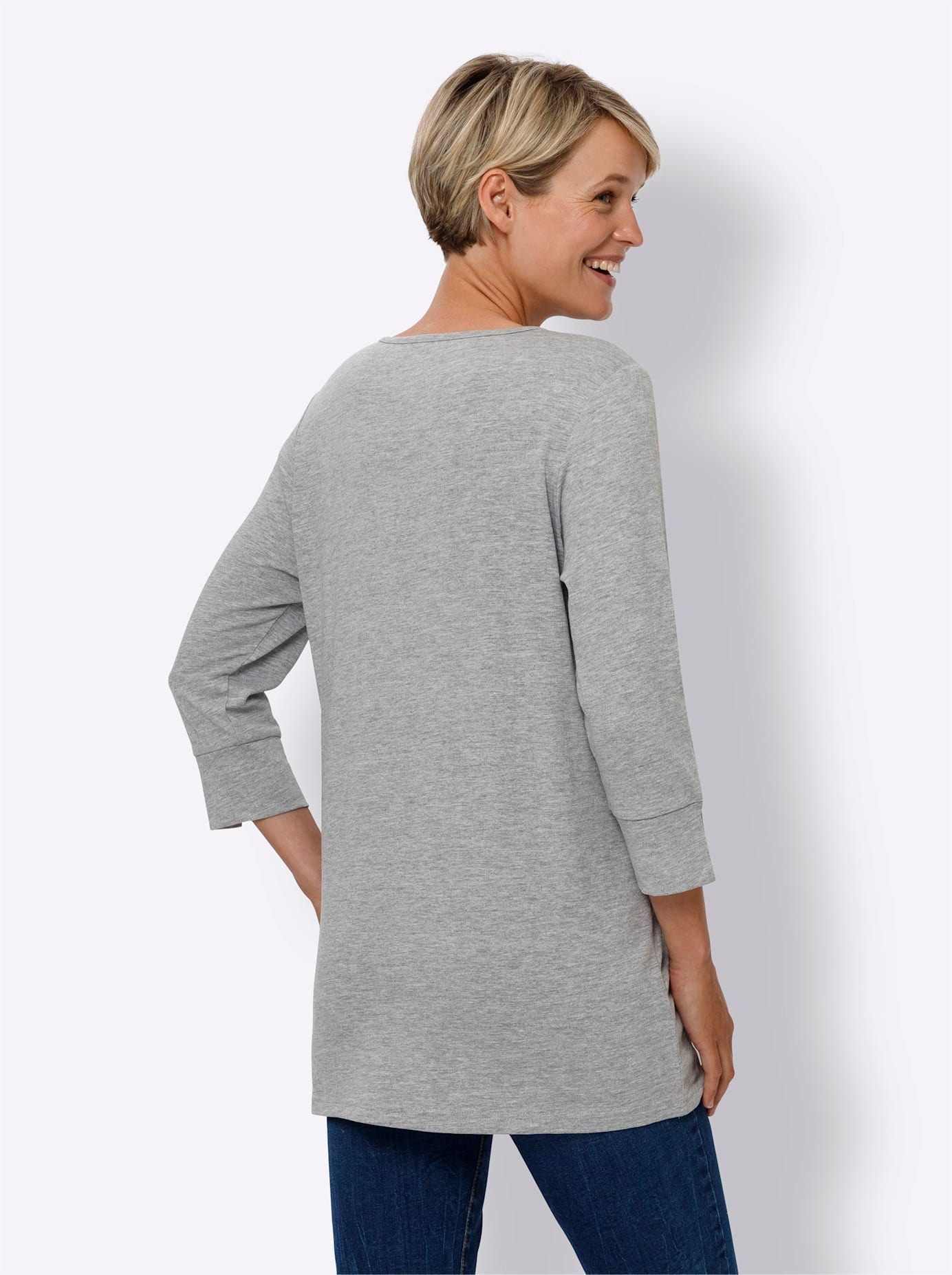Classic Basics 3/4-Arm-Shirt "Longshirt" 1 Stk. tlg. günstig online kaufen
