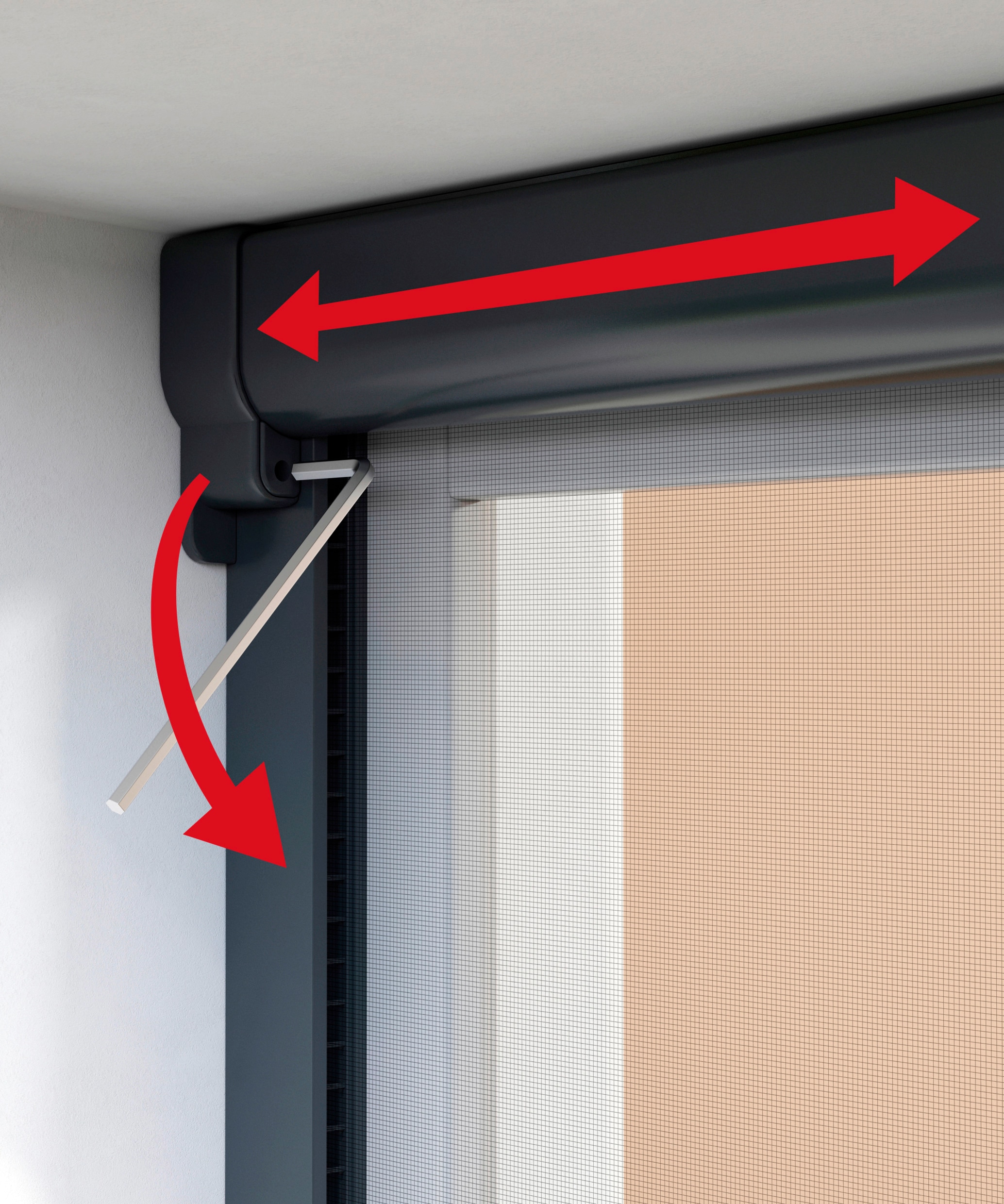 Windhager Insektenschutzrollo »PLUS«, halbtransparent, BxH: 130x160 cm