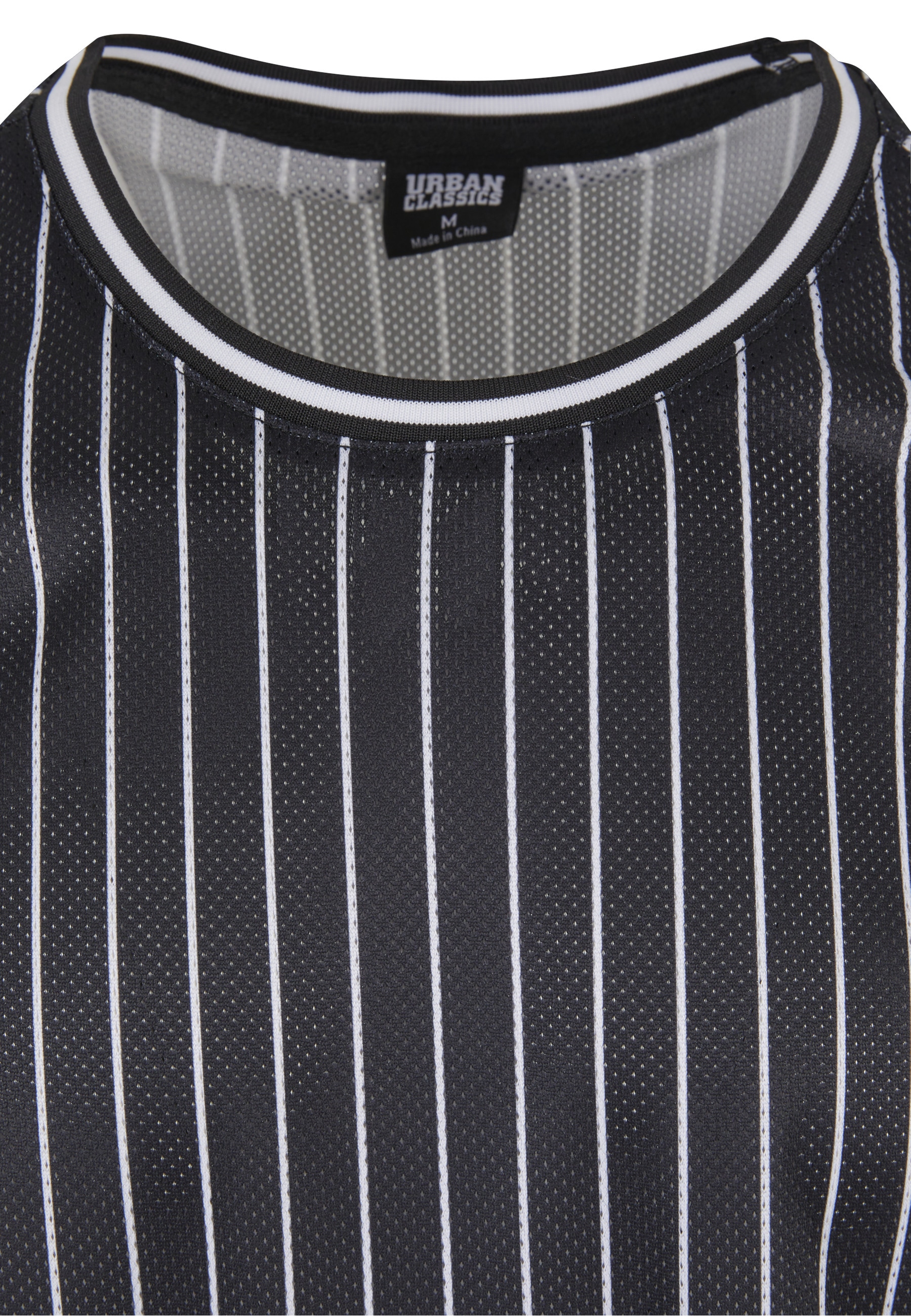 URBAN CLASSICS Tanktop »Urban Classics Striped Mesh Tanktop« 1 Stk.