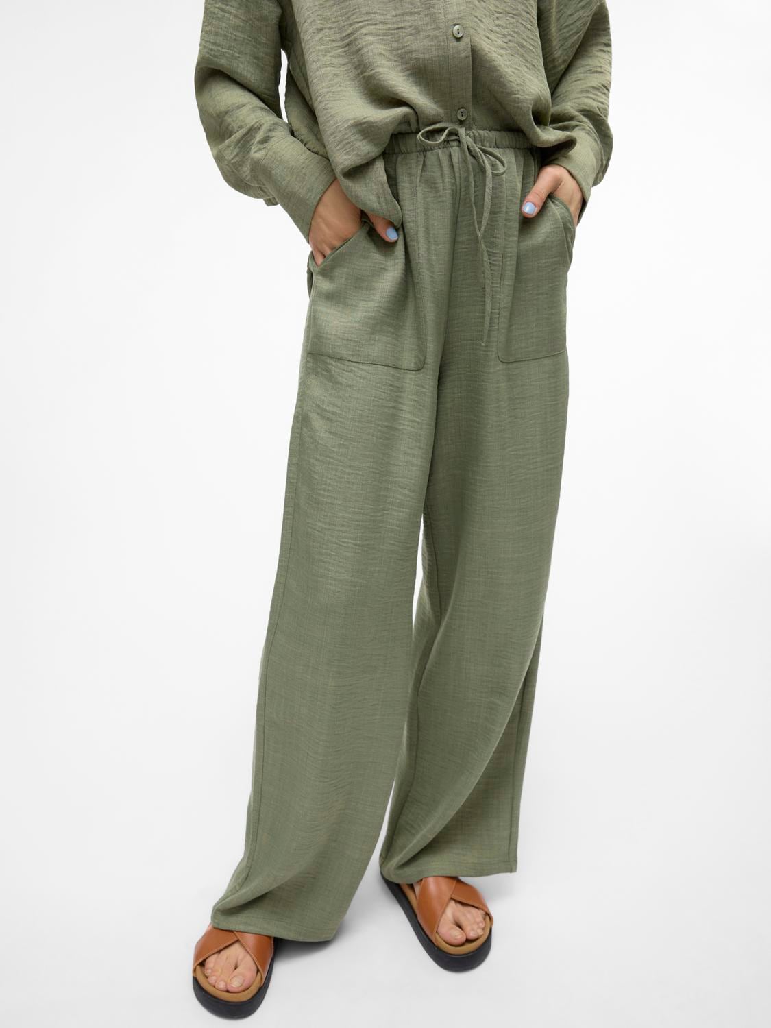 Vero Moda Schlupfhose »VMMELANEY HW LOOSE PANT WVN GA NOOS«, Sommerhose