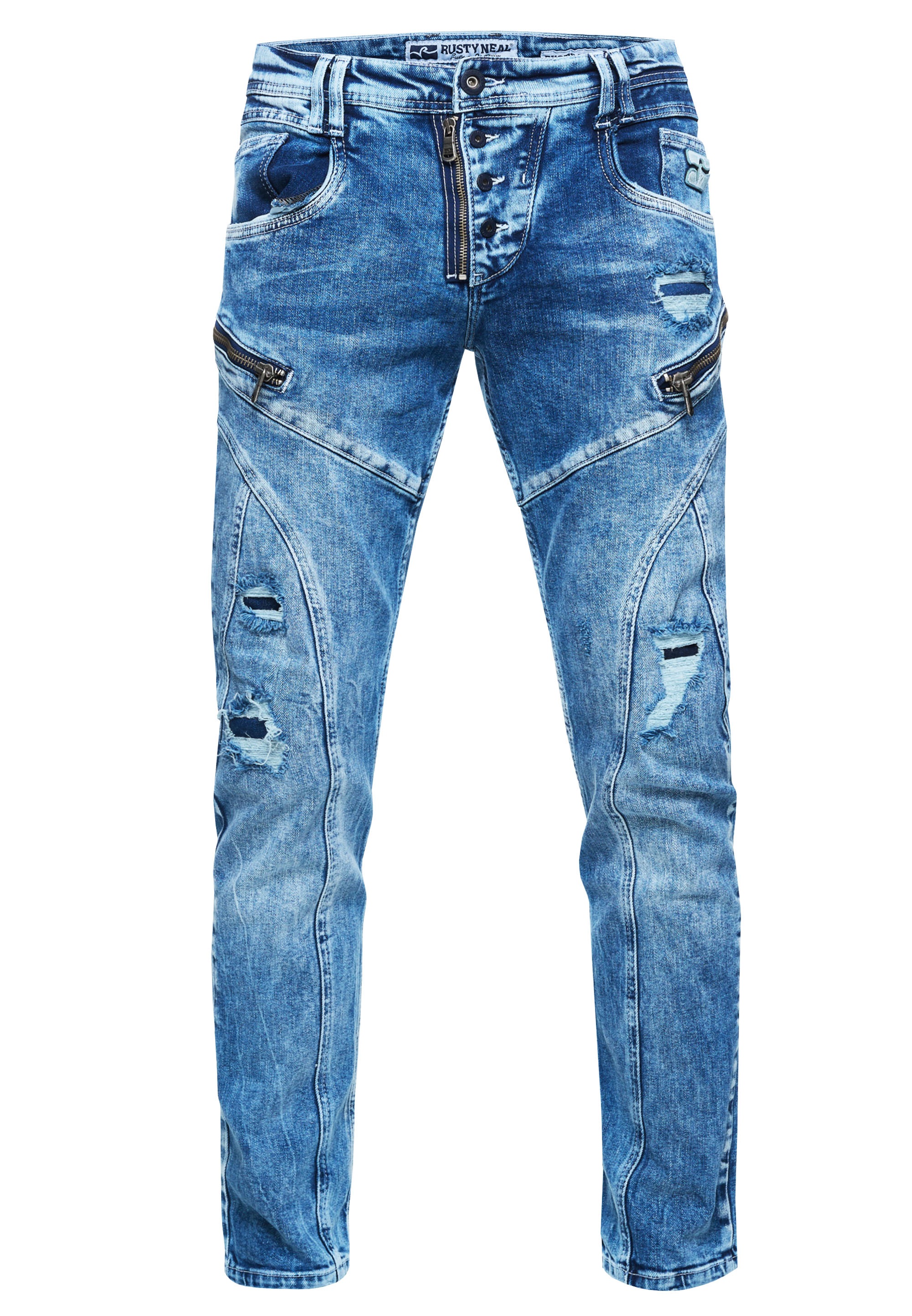 Rusty Neal Straight-Jeans »MORI«, mit trendigen Zierelementen