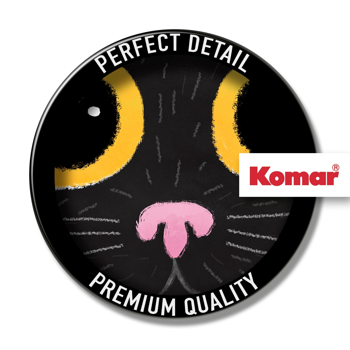 Komar Leinwandbild »Black Cat - Größe 30 x 30 cm«, Natur, (1 St.), Keilrahmenbild mi Echtholzrahmen