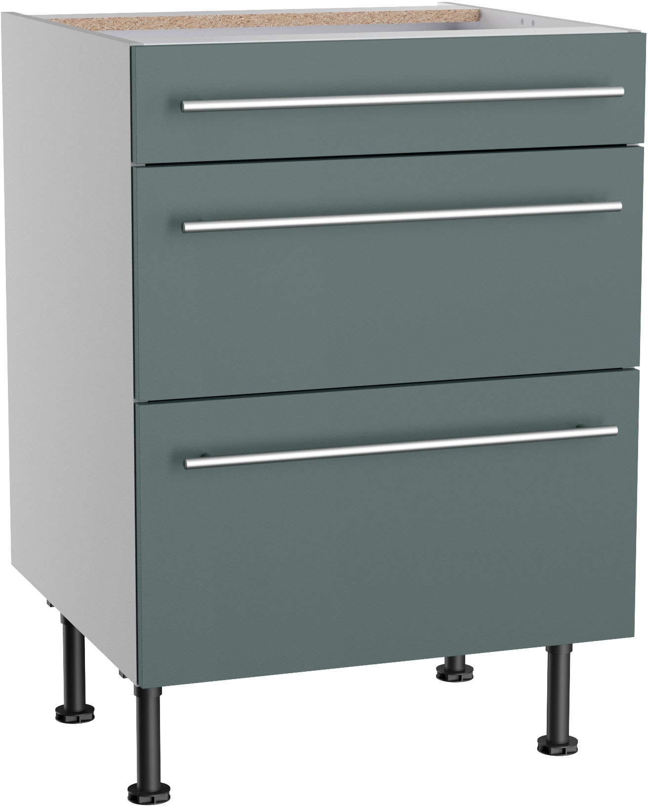 KOCHSTATION Unterschrank "KS-Bern2", Breite 60 cm, 1 Schubkasten, 2 Auszüge günstig online kaufen