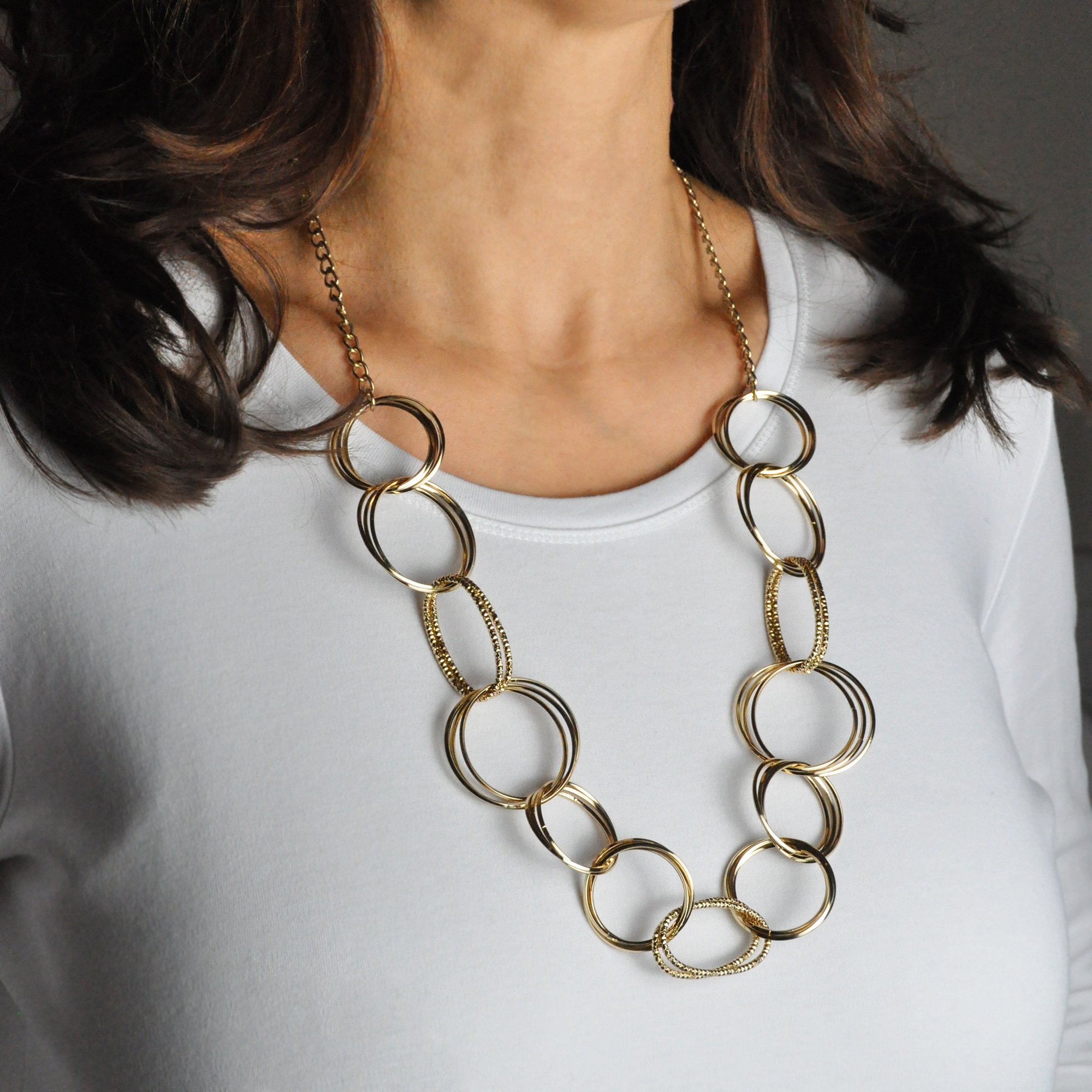 Steuer Collierkettchen »Collier aus Ringen goldfarben«