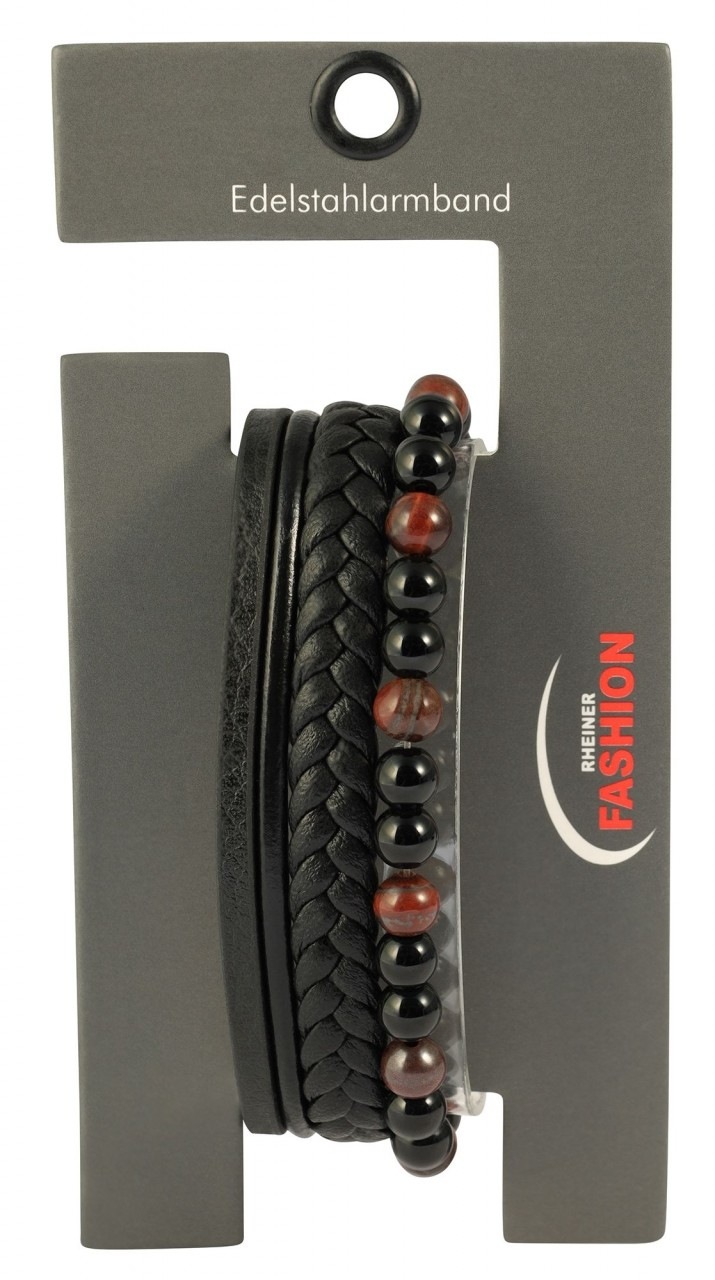 Adelia´s Edelstahlarmband »Herren Armband aus Edelstahl mit Onyx«