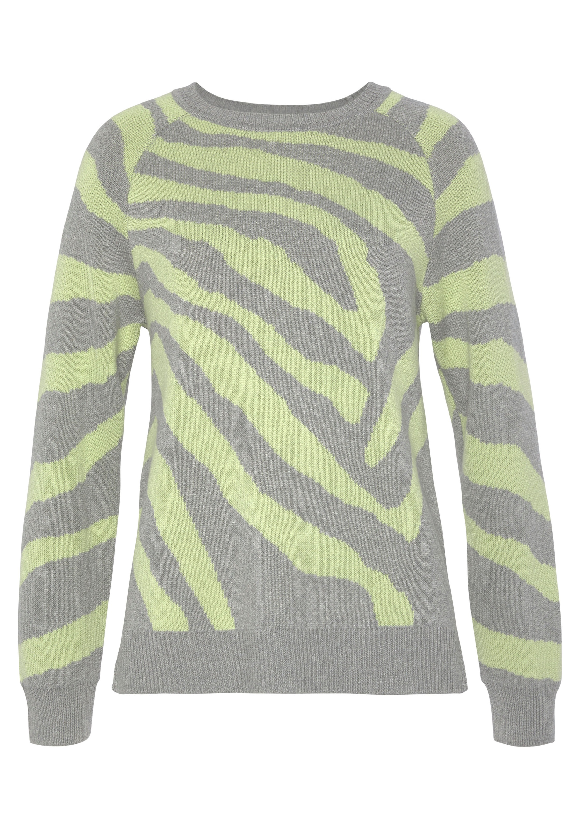 LASCANA Strickpullover, mit Zebramuster, leichter Damenpullover mit Animalp günstig online kaufen