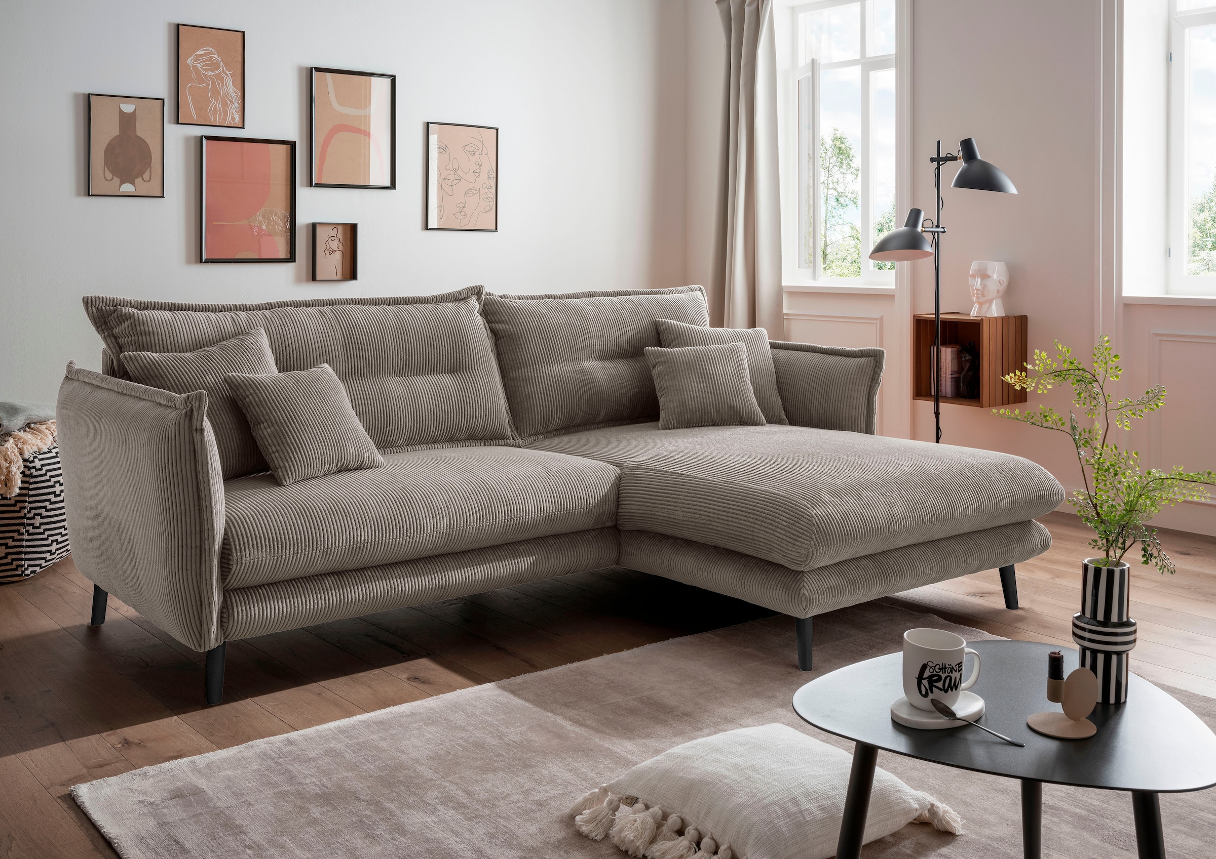 INOSIGN Ecksofa "Lazio", in verschiedenen Bezugsqualitäten und Farben liefe günstig online kaufen