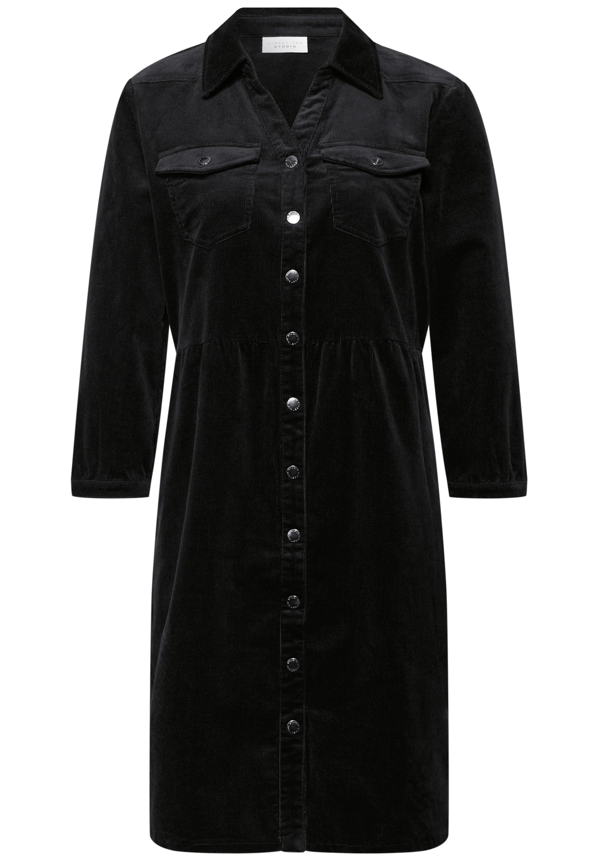 STREET ONE STUDIO Midikleid Ohne Taschen mit Knopfleiste