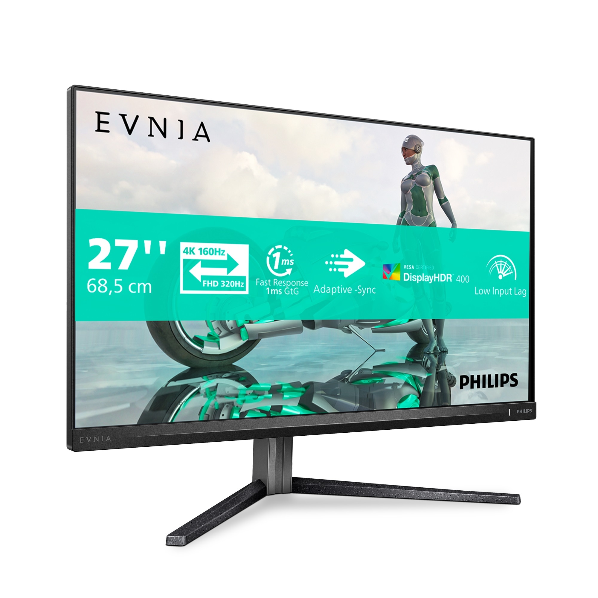 Philips Gaming-LED-Monitor »27M2N3800A«, 68,5 cm/27 Zoll, 3840 x 2160 px, 4K Ultra HD, 1 ms Reaktionszeit, 160 Hz, Dual Frame, Pivot, Drehbar, Neigbar, Höhenverstellbar, Lautsprecher