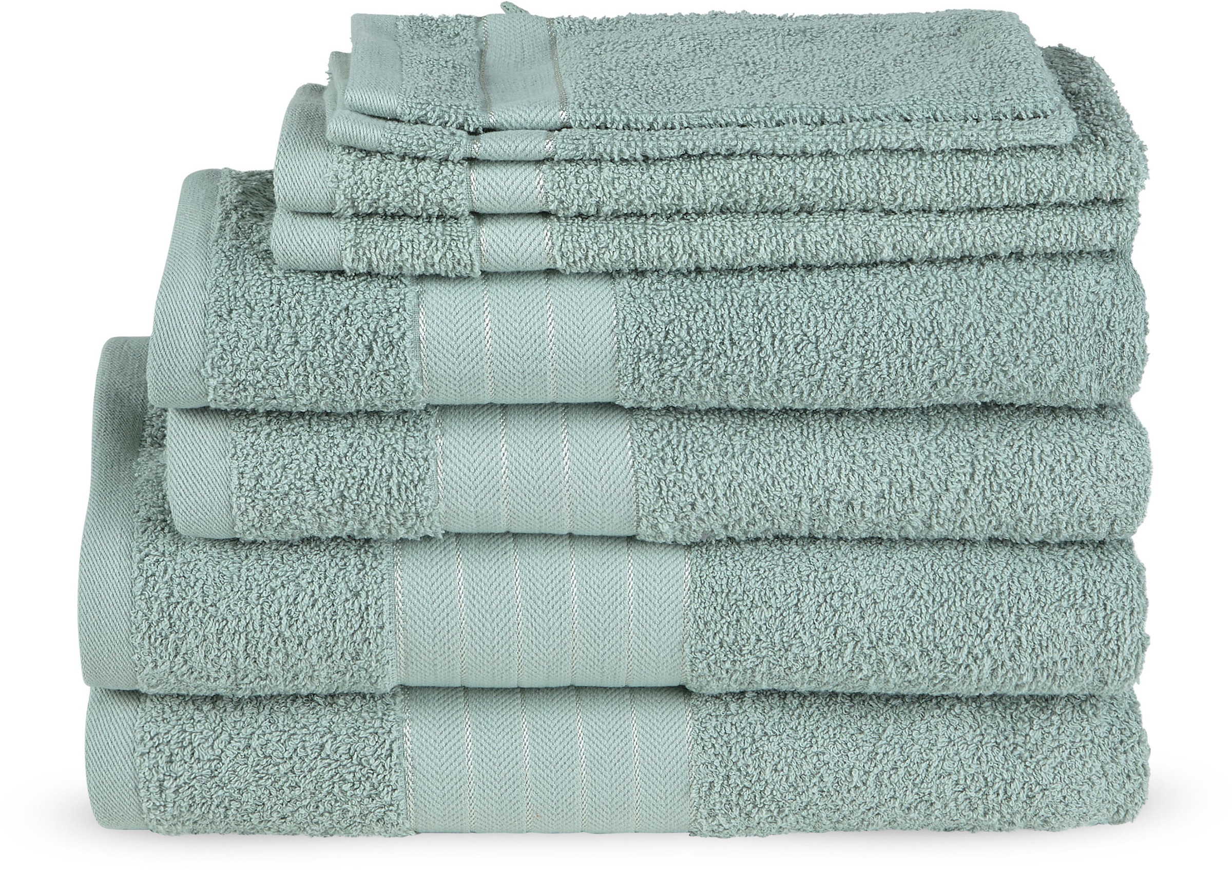 good morning Handtuch Set "Uni" Baumwolle, Walkfrottee, Bordüre, 500 GSM,Ei günstig online kaufen