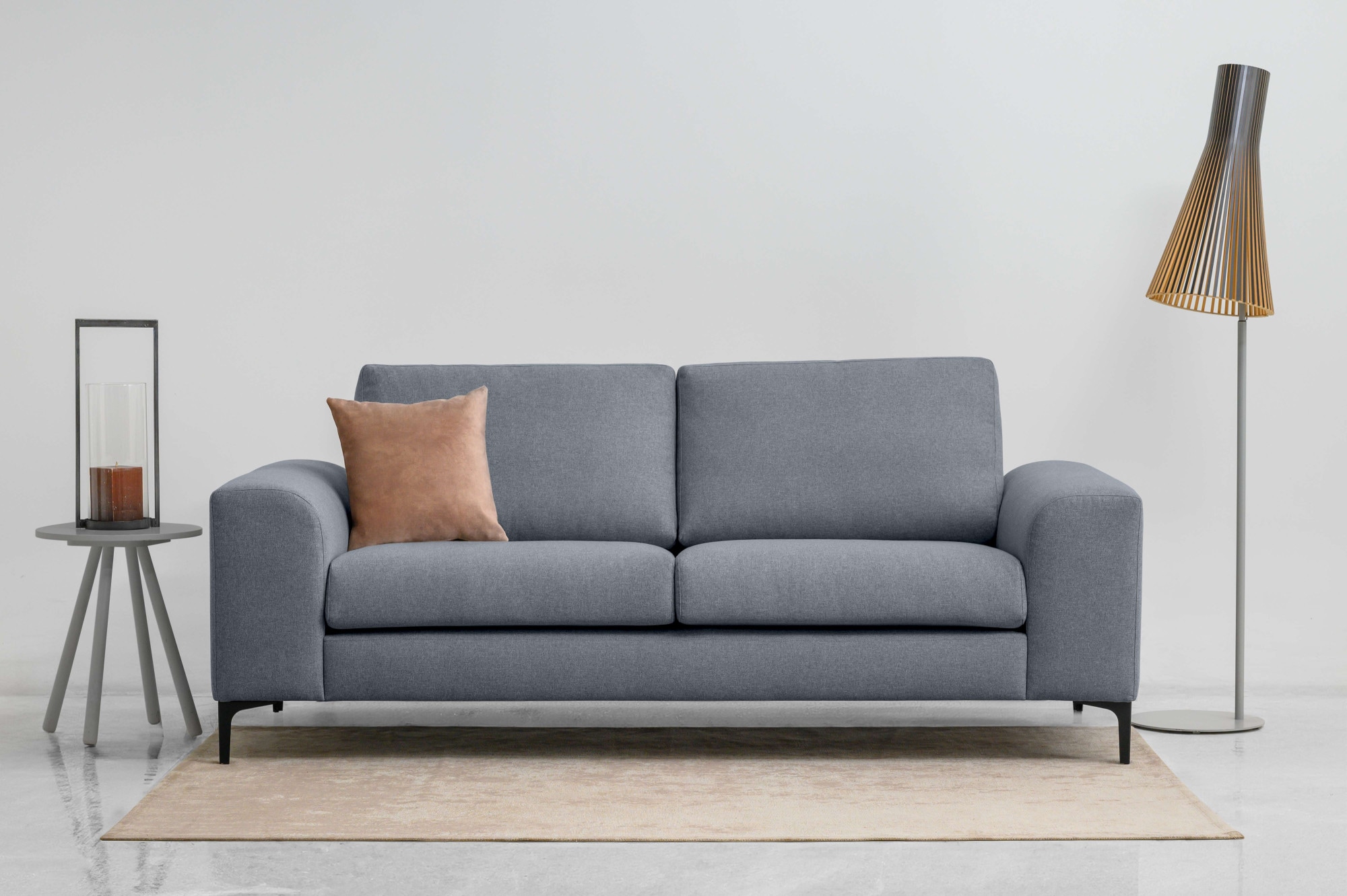 OTTO home 2,5-Sitzer "Henry, Kompaktsofa, Breite 214 cm" mit Metallbeinen, Wellenunterfederung, wasserabweisender Stoff