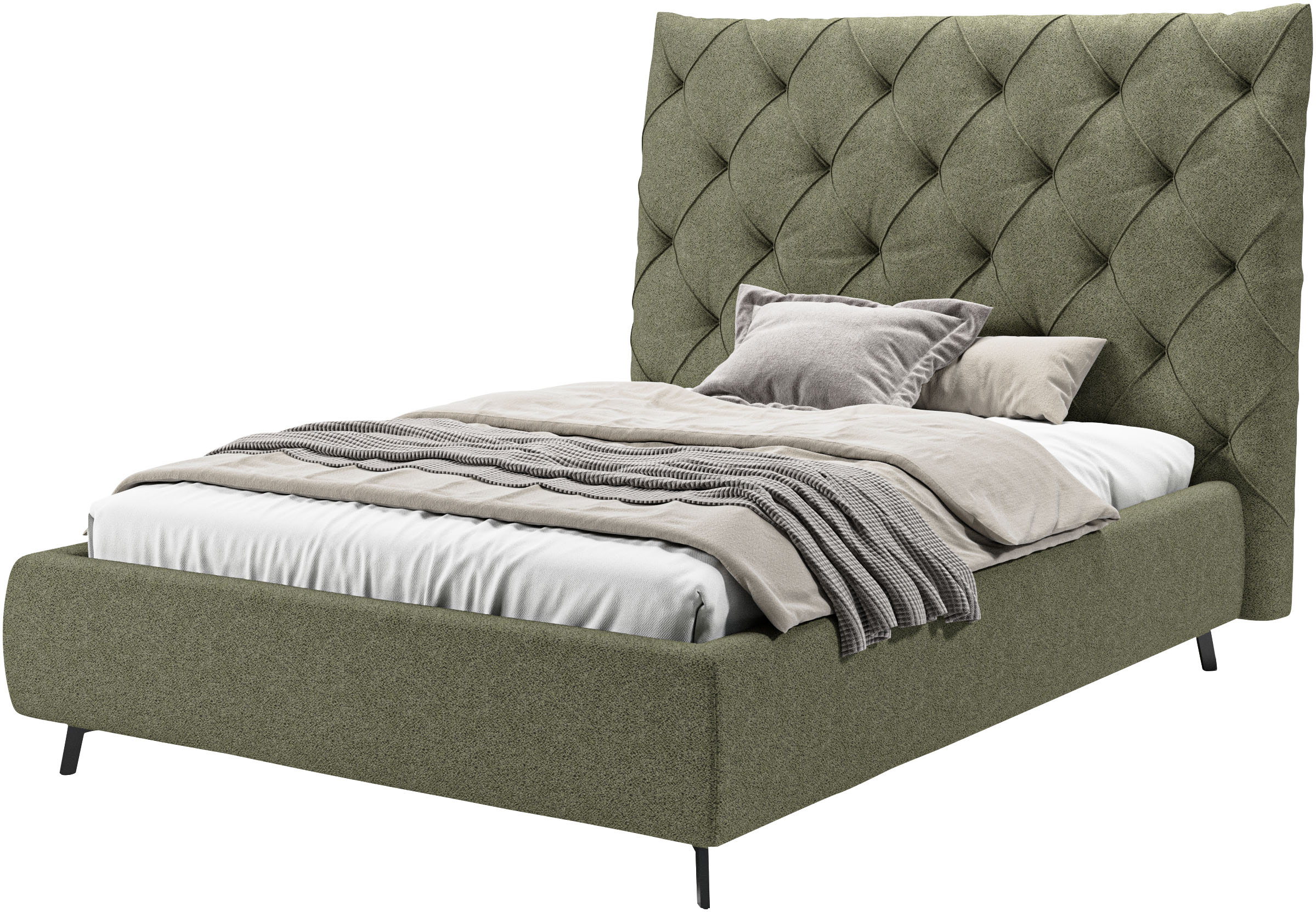 Home affaire Polsterbett "Maxime, in 4 Breiten bis 200cm, auch in Leder" Kopfteilhöhe 143 cm, belastbar bis 280 kg, auch in Überlänge 220cm