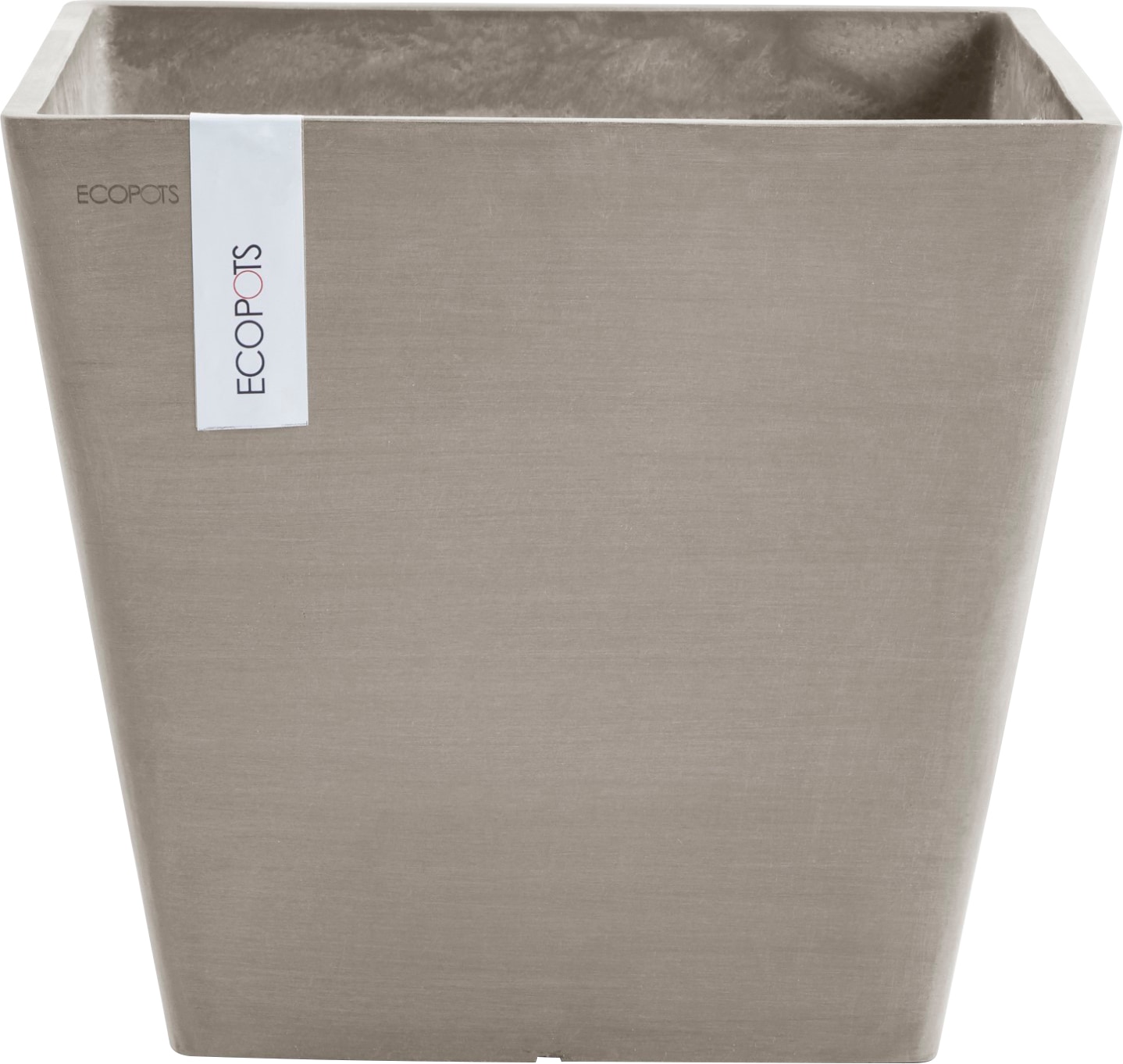 ECOPOTS Blumentopf "ROTTERDAM Taupe", BxTxH: 30x30x26 cm