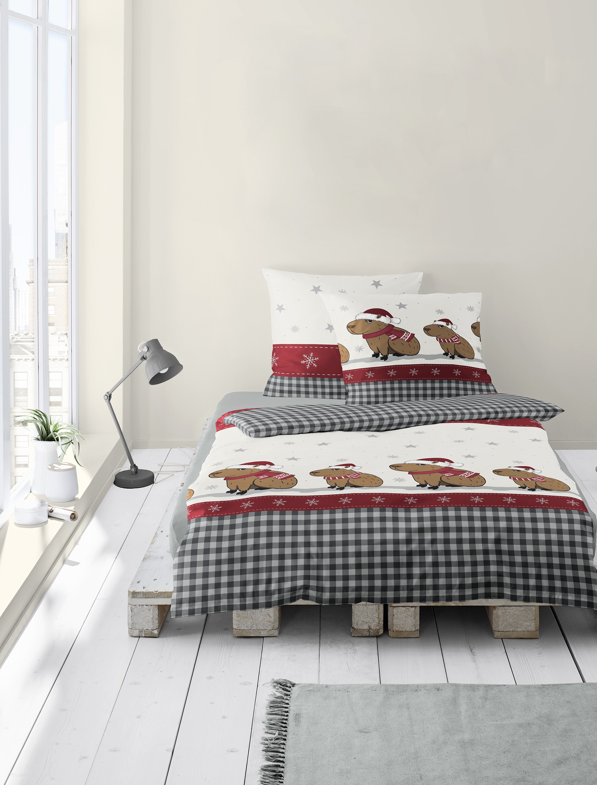 BIERBAUM Bettwäsche "Wichtel" 2 tlg. 100 % Baumwolle, Biber, unterschiedlic günstig online kaufen