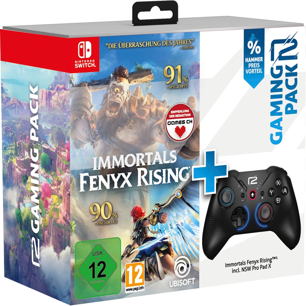 UBISOFT Spielesoftware »Immortals Fenyx Rising + Switch Pro Pad X«, Nintendo Switch