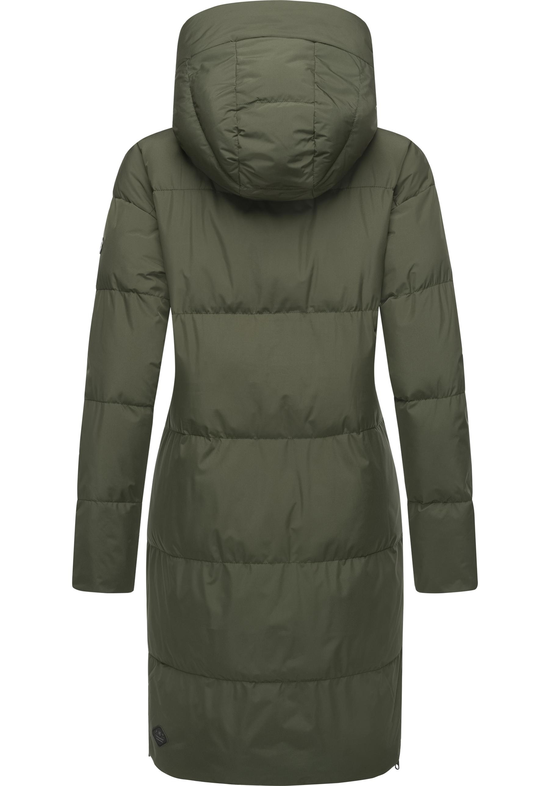 Ragwear Wintermantel »Jumana«, Damen Mantel aus modernem Materialmix mit Kapuze