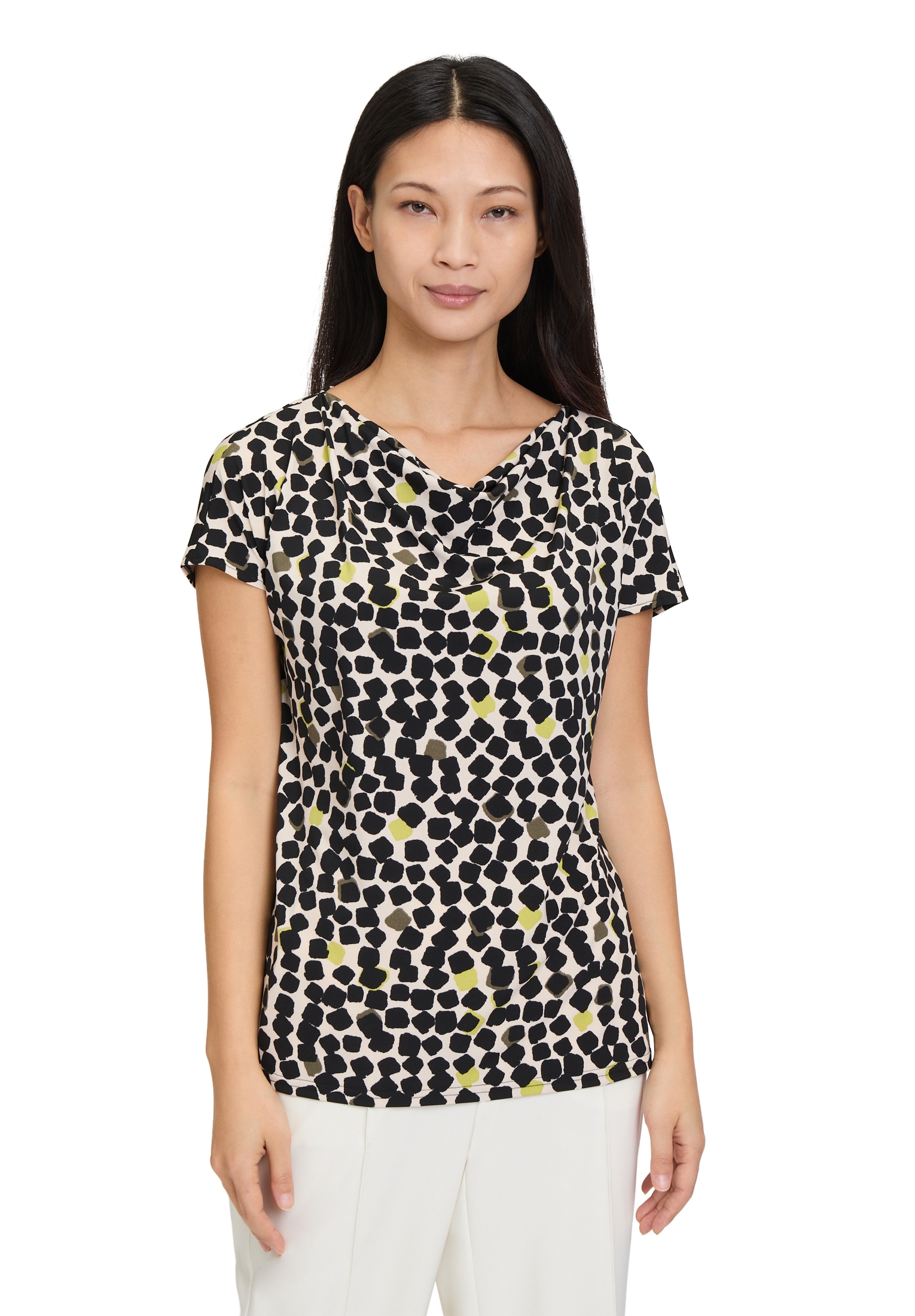 Betty Barclay Kurzarmshirt "Betty Barclay Damen Printshirt mit Wasserfallau günstig online kaufen