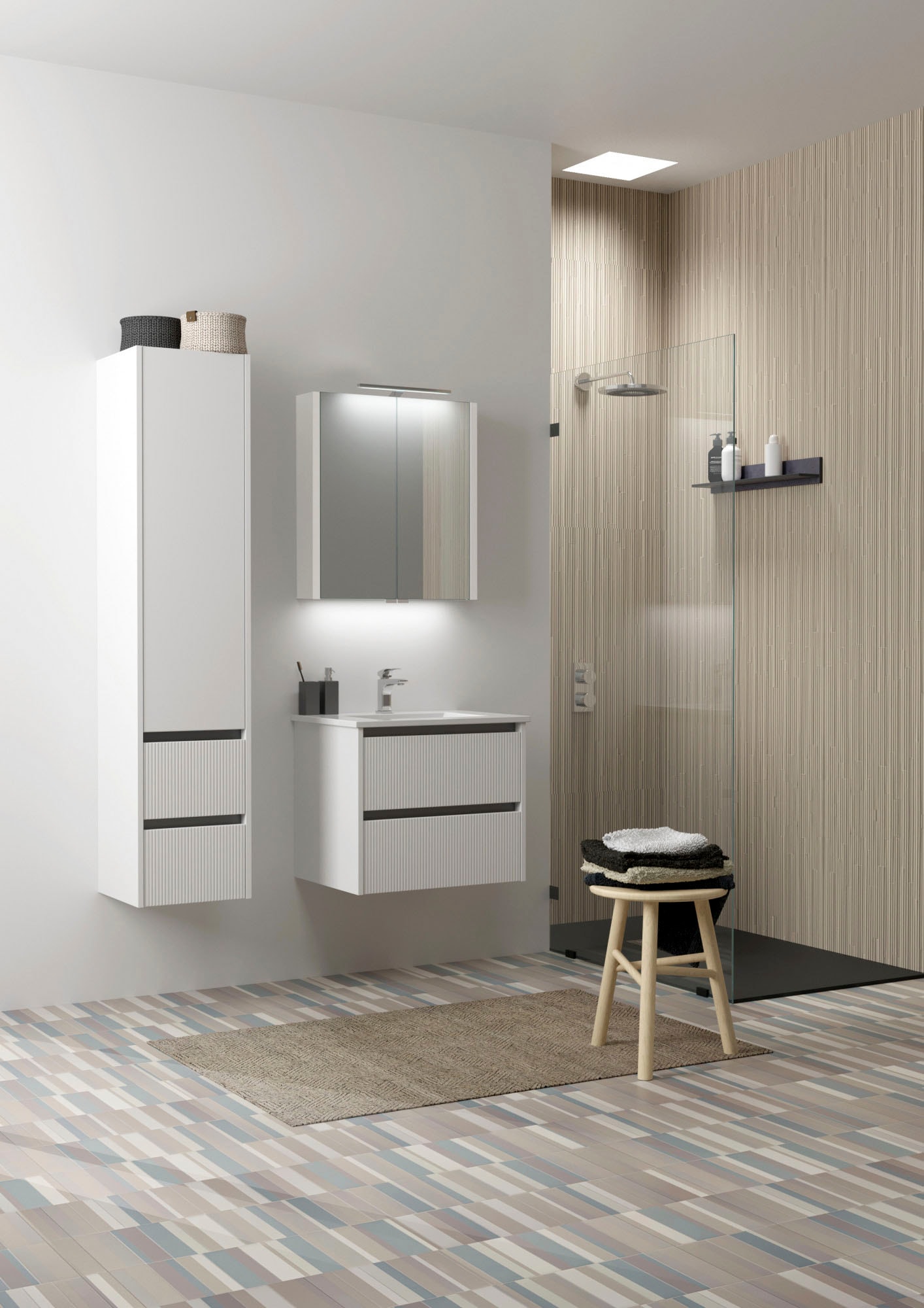 welltime Waschtisch »Urban« mit  Keramik Waschbecken, 2 Schubladen mit Softclose, Breite 60 cm