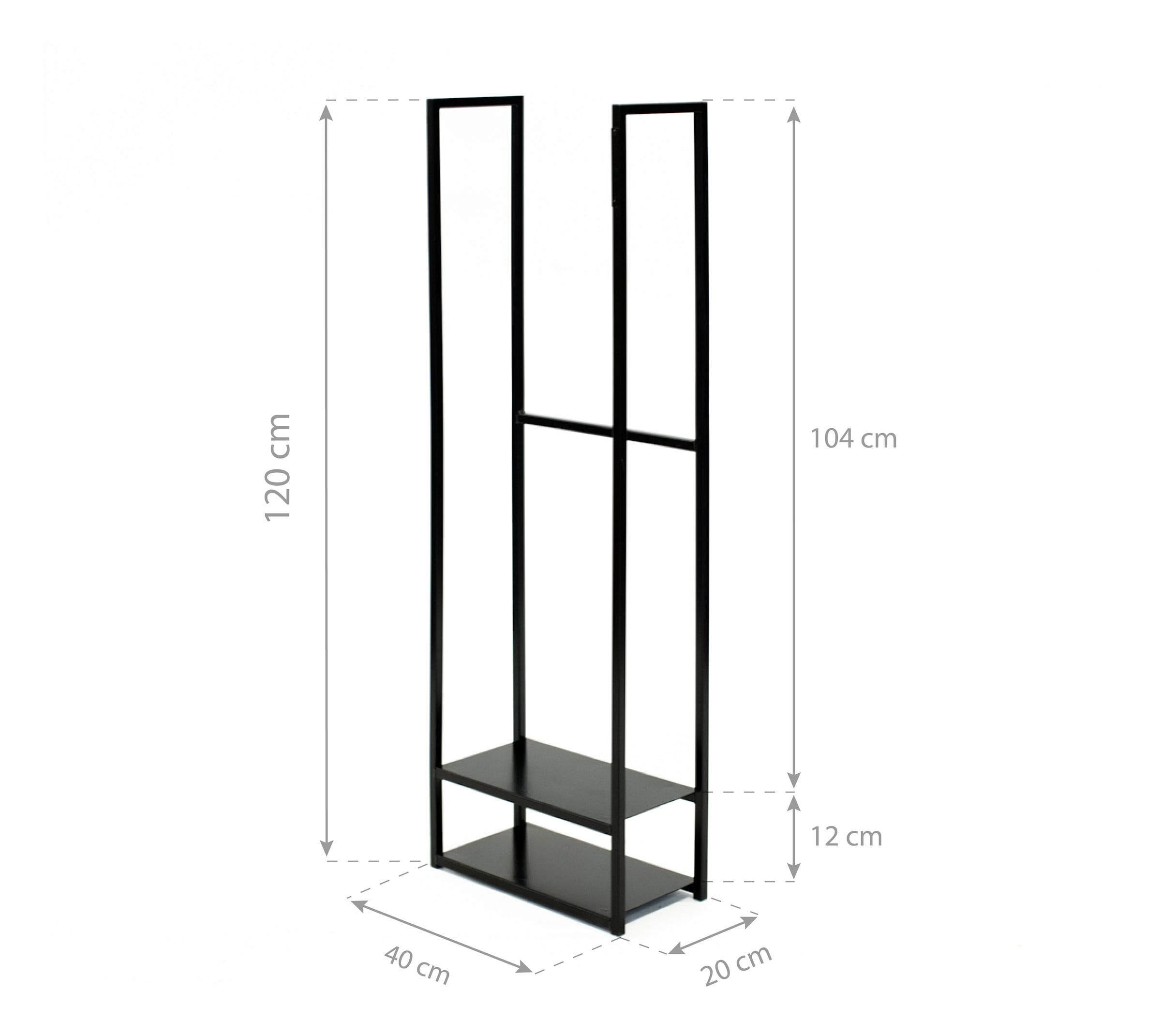 WESTMANN Kaminholzregal »Porthos«, schwarz, BxTxH: 40x20x120cm