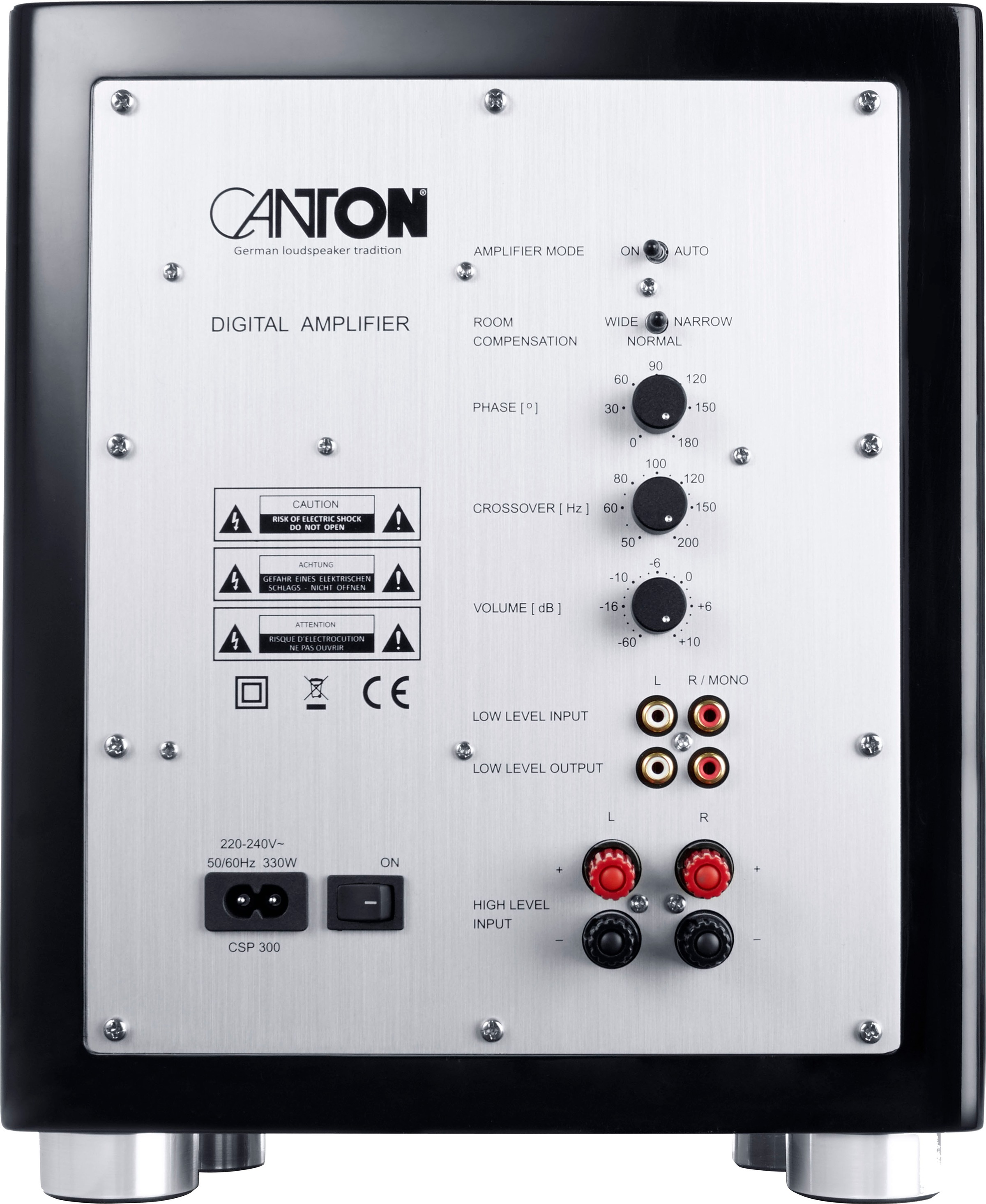 CANTON Subwoofer "SUB 601", schwarz, B:27cm H:33,3cm T:29,5cm, Lautsprecher 3