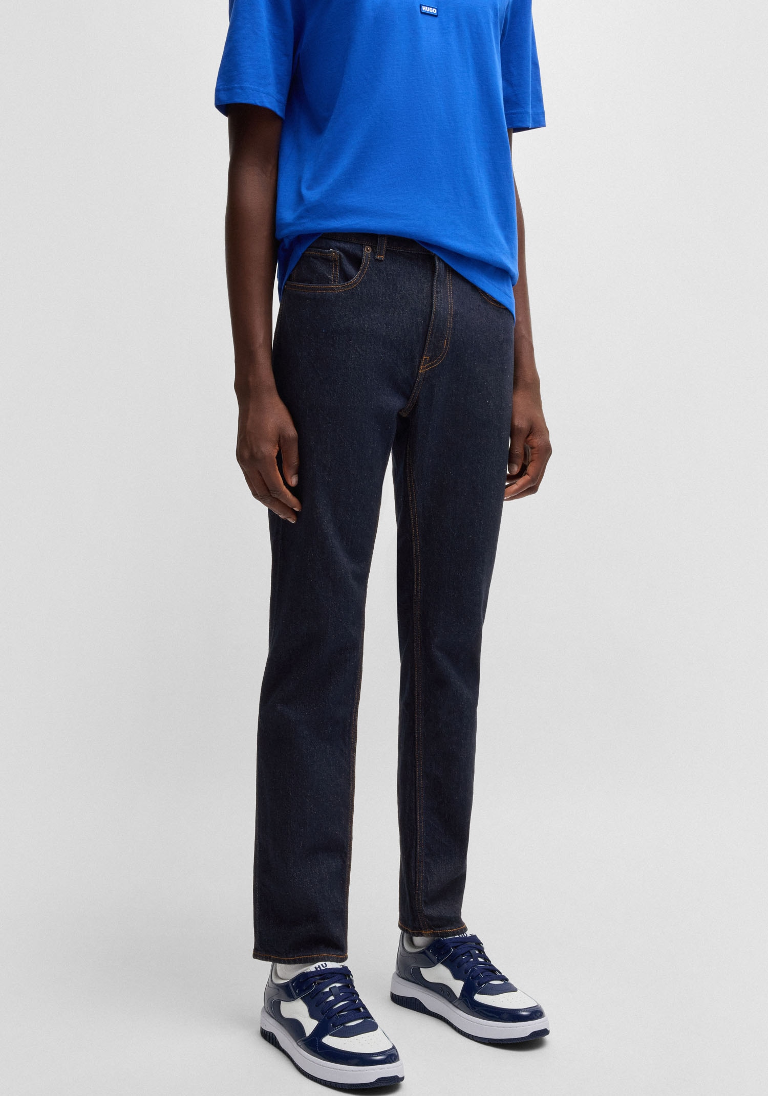 HUGO Slim-fit-Jeans "Ash" mit Stone-washed-Finish günstig online kaufen