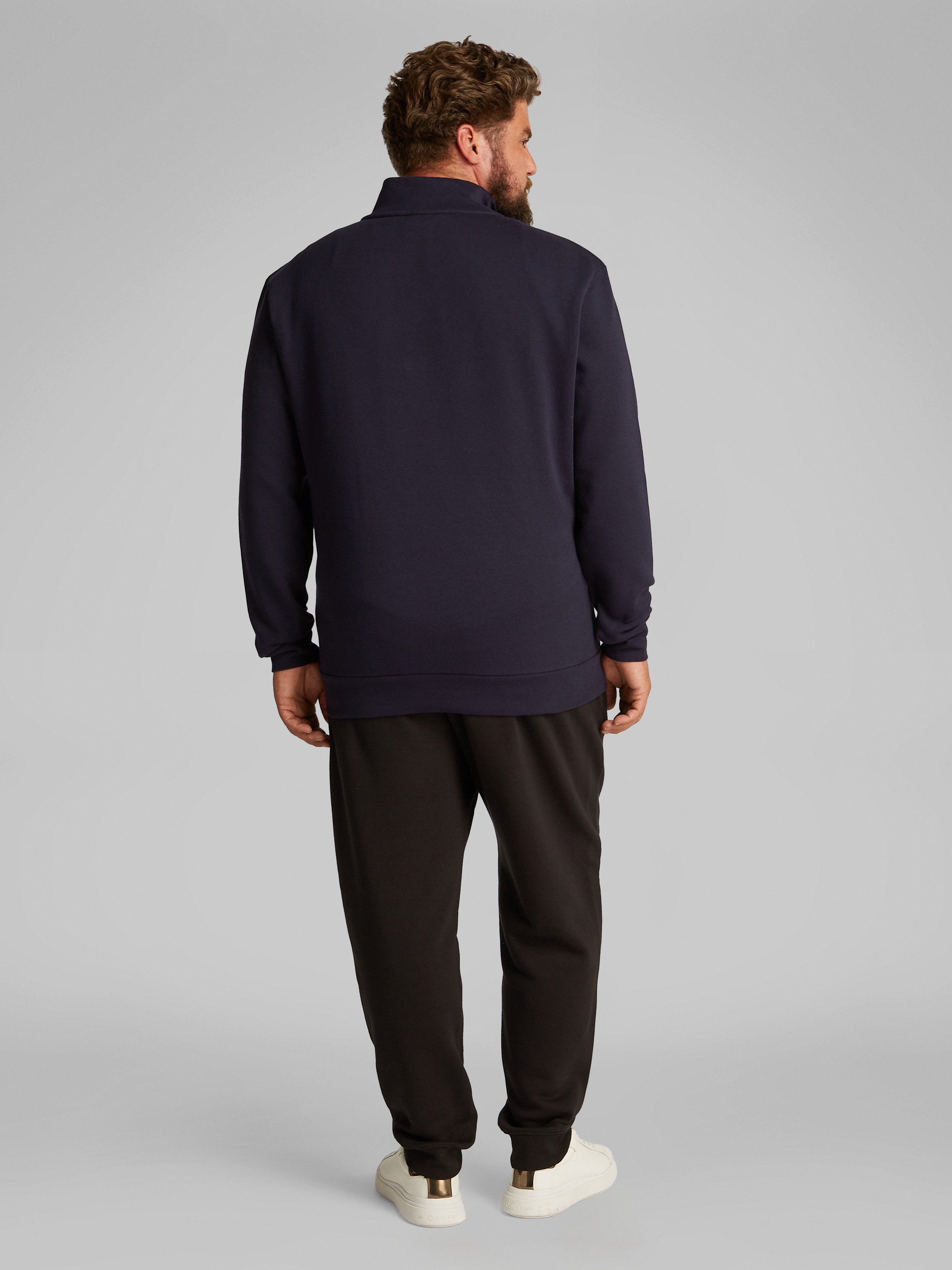 Calvin Klein Big&Tall Sweatshirt »BT_NY CHEST BOX LOGO Q-ZIP«, in Großen Größen mit Logoprint