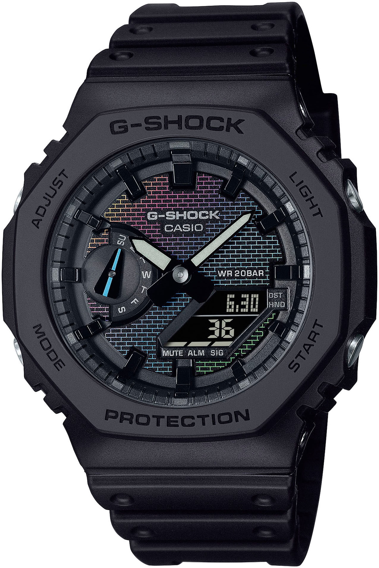 CASIO G-SHOCK Chronograph, Quarzuhr, Armbanduhr, Herrenuhr, digital,Resinband,20 bar Wasserdichte