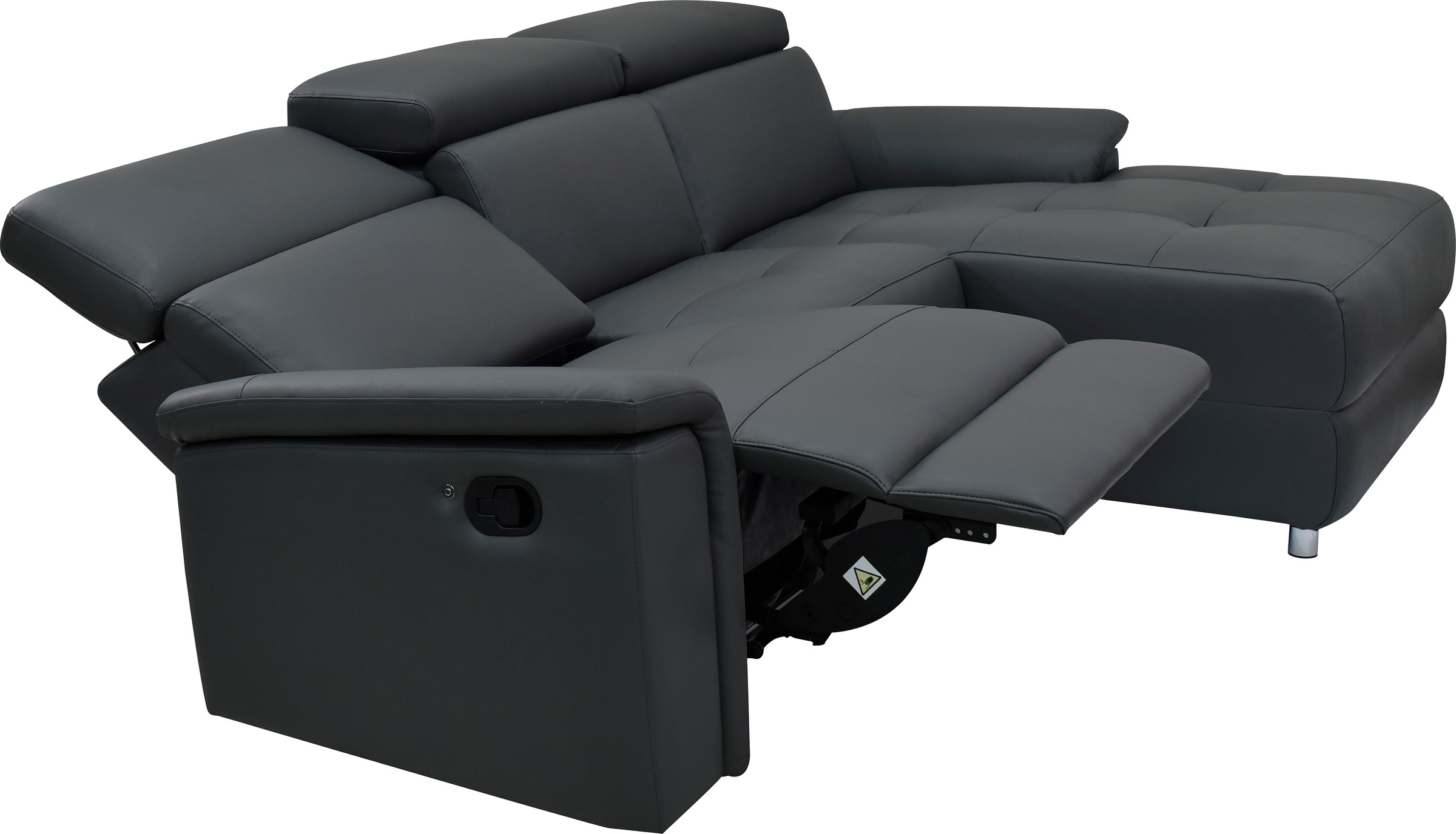 Places of Style Ecksofa »Pareli, L-Form, 259cm,m. Recamiere, Echtleder, Kunstleder, Webstoff«, man. o. elektr. Relaxfunktion, USB/Kopfteilverstellg u. LED