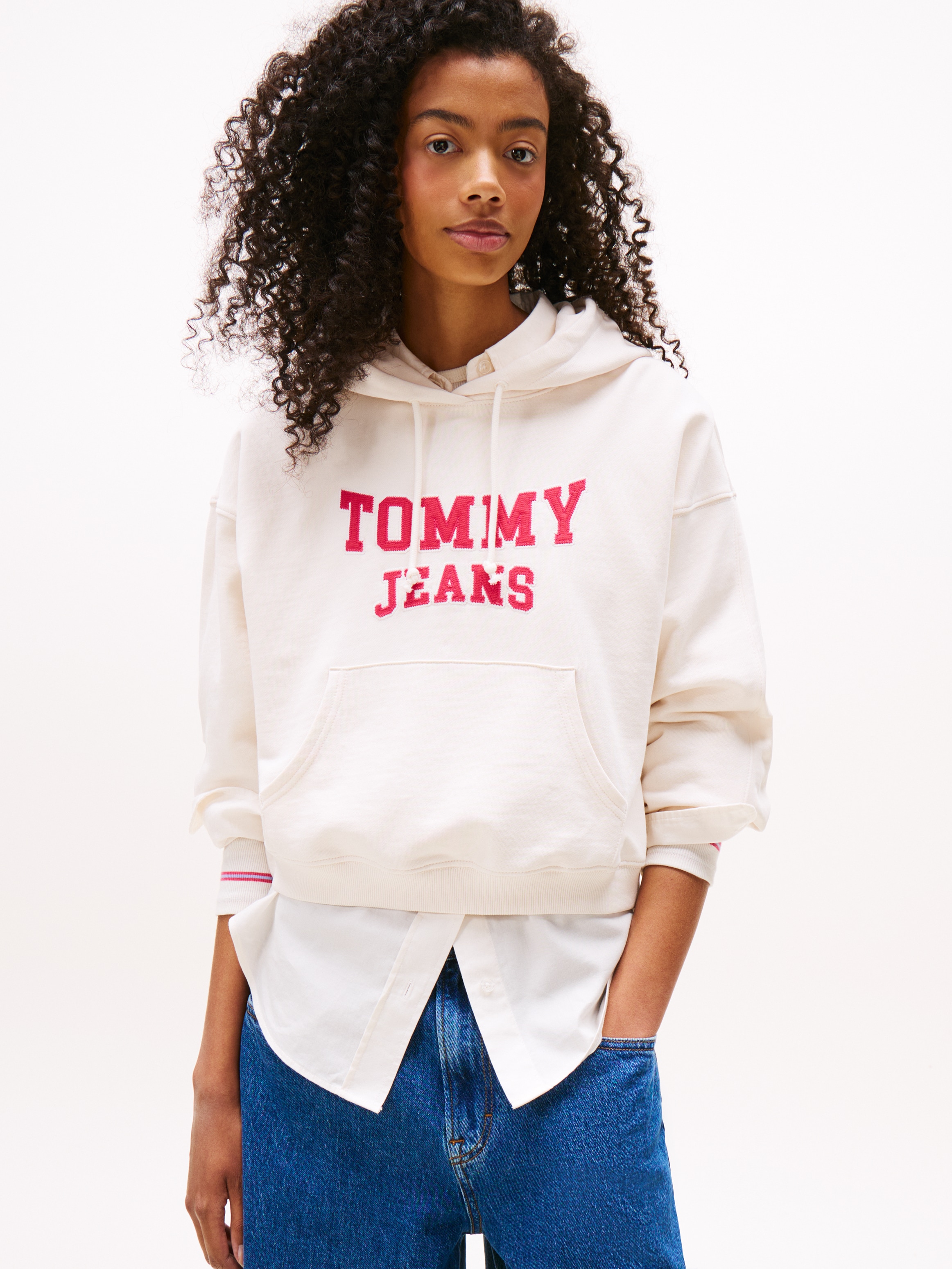 Tommy Jeans Kapuzensweatshirt "TJW BXY CRP VARSITY HOODIE" günstig online kaufen