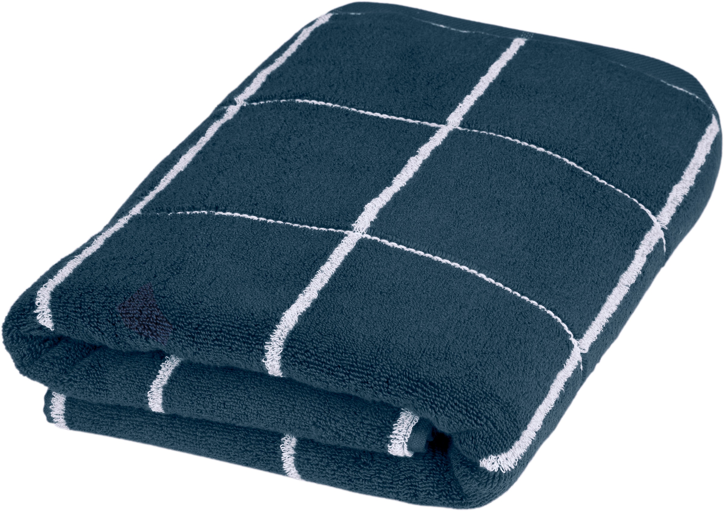 Duschtuch ROSS, B:75cm L:140cm, blau, Frottier, Baumwolle, Handtücher, "Cashmere Überkaro", 100% Baumwolle, kariert, in modischen Karo Farben