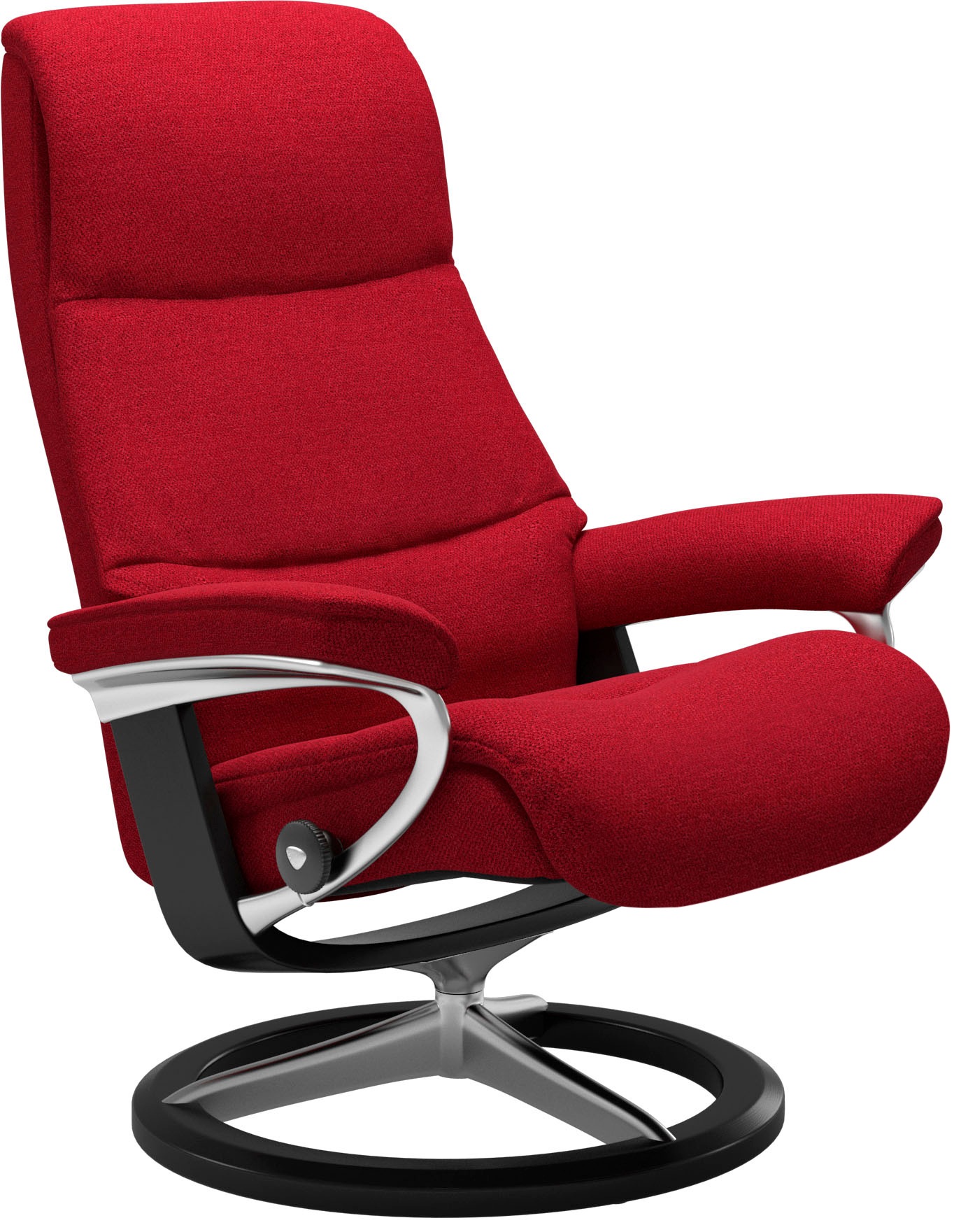 Stressless® Relaxsessel »View«, (Set, Relaxsessel mit Hocker), mit Signature Base, Größe M,Gestell Schwarz