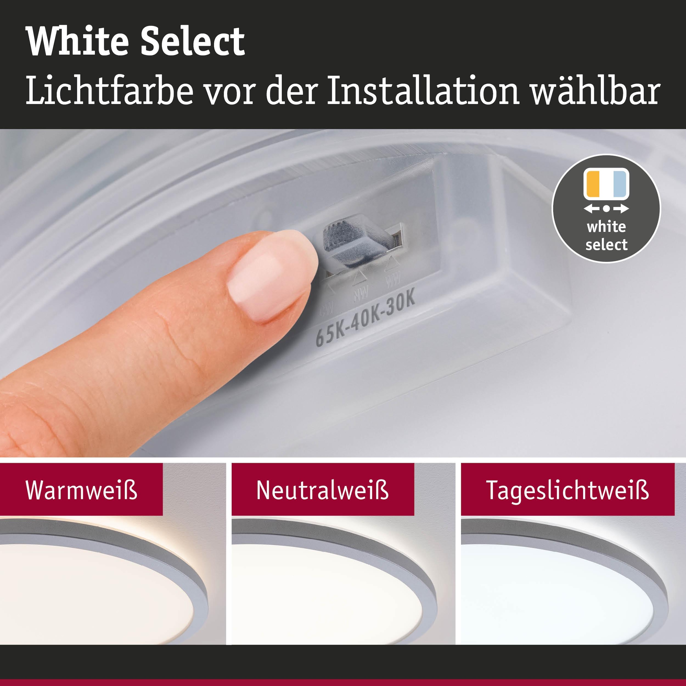 Paulmann LED Panel »Atria Shine 3000K IP44 White Select rund« LED-Modul 1 Stk. Tageslichtweiß Farbwechsler, Farbsteuerung