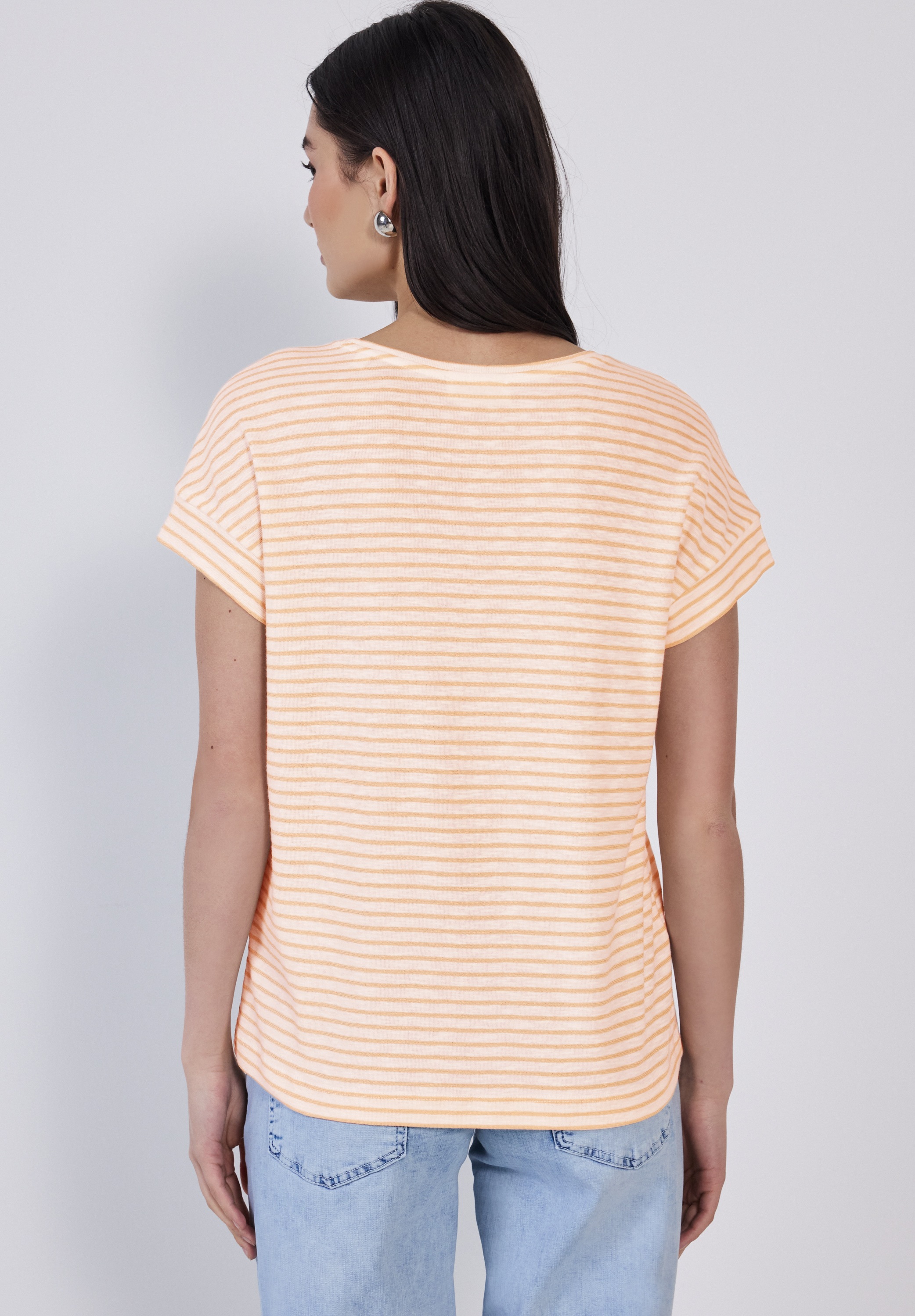 STREET ONE STUDIO Rundhalsshirt, mit Rundhalsausschnitt